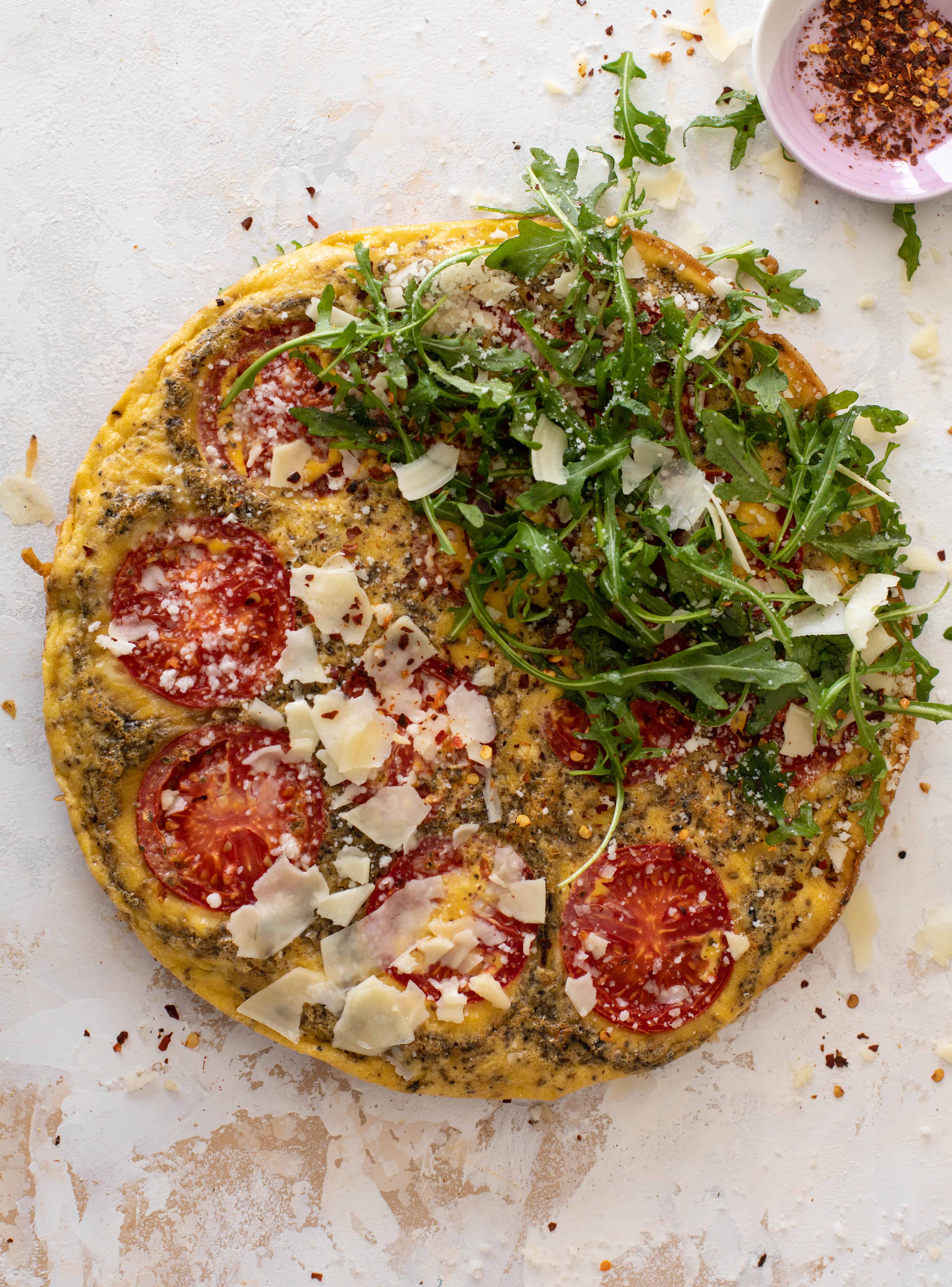 white pizza frittata