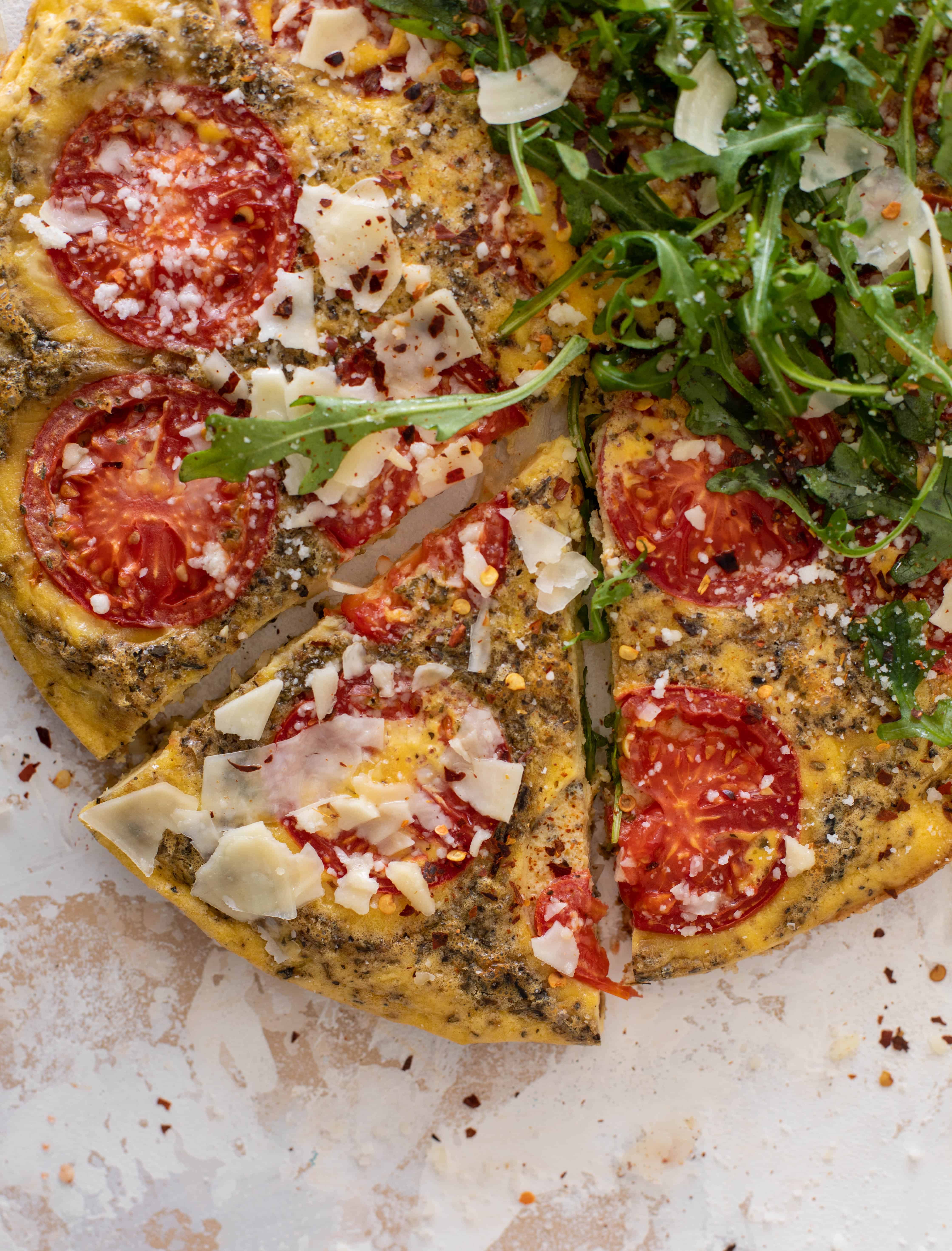 white pizza frittata