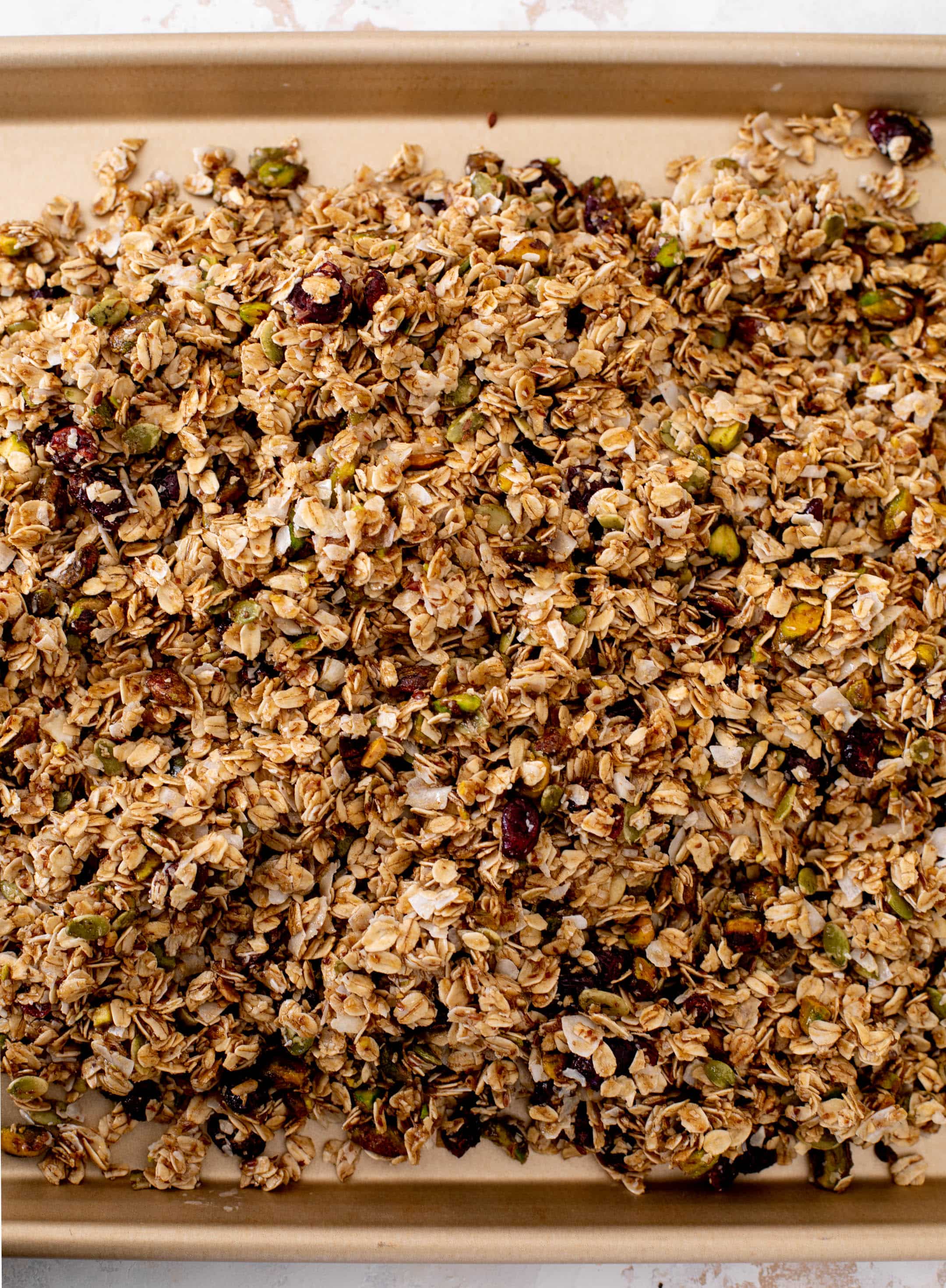 brown butter pistachio cookie granola