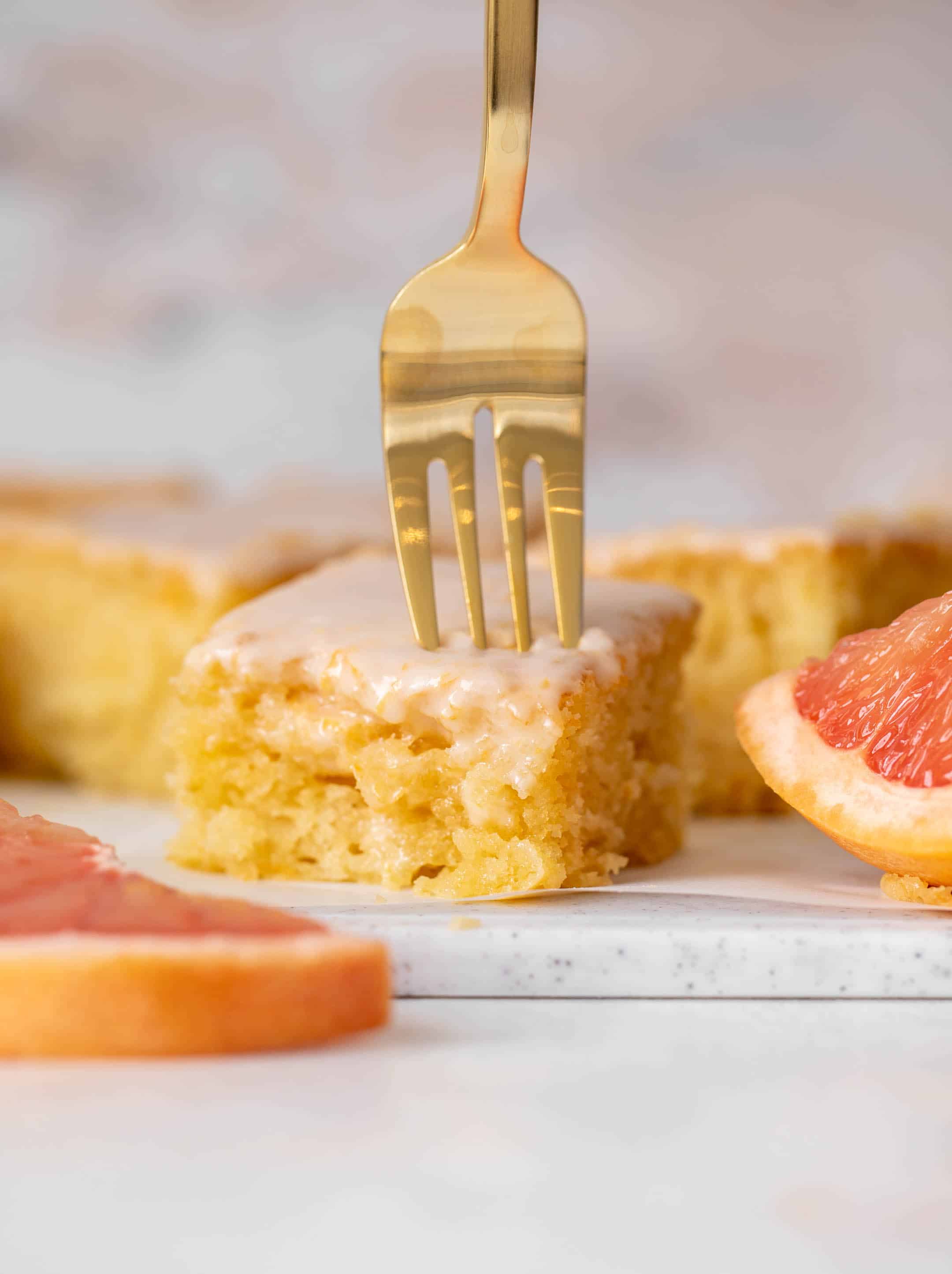greek yogurt grapefruit snack cake