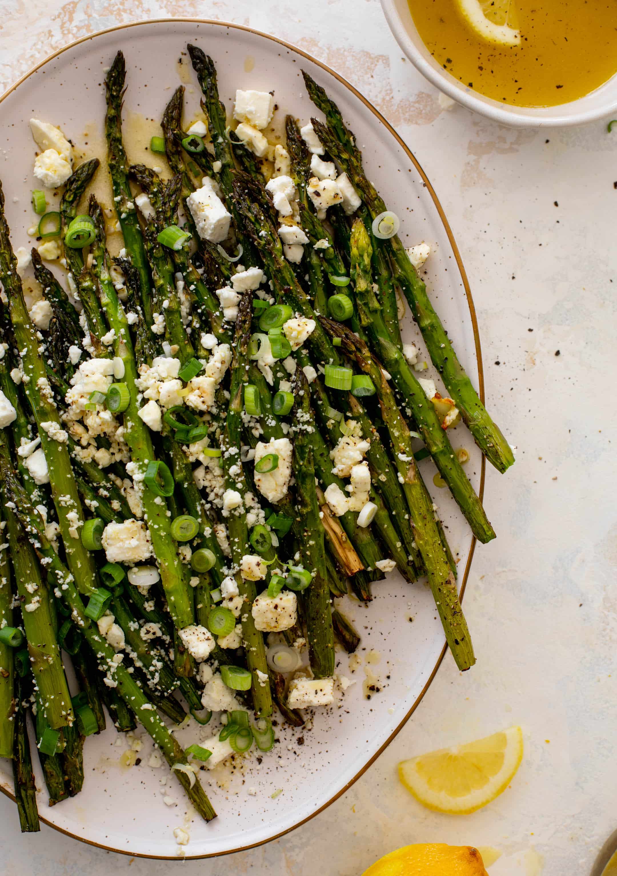 roasted asparagus with lemon vinaigrette