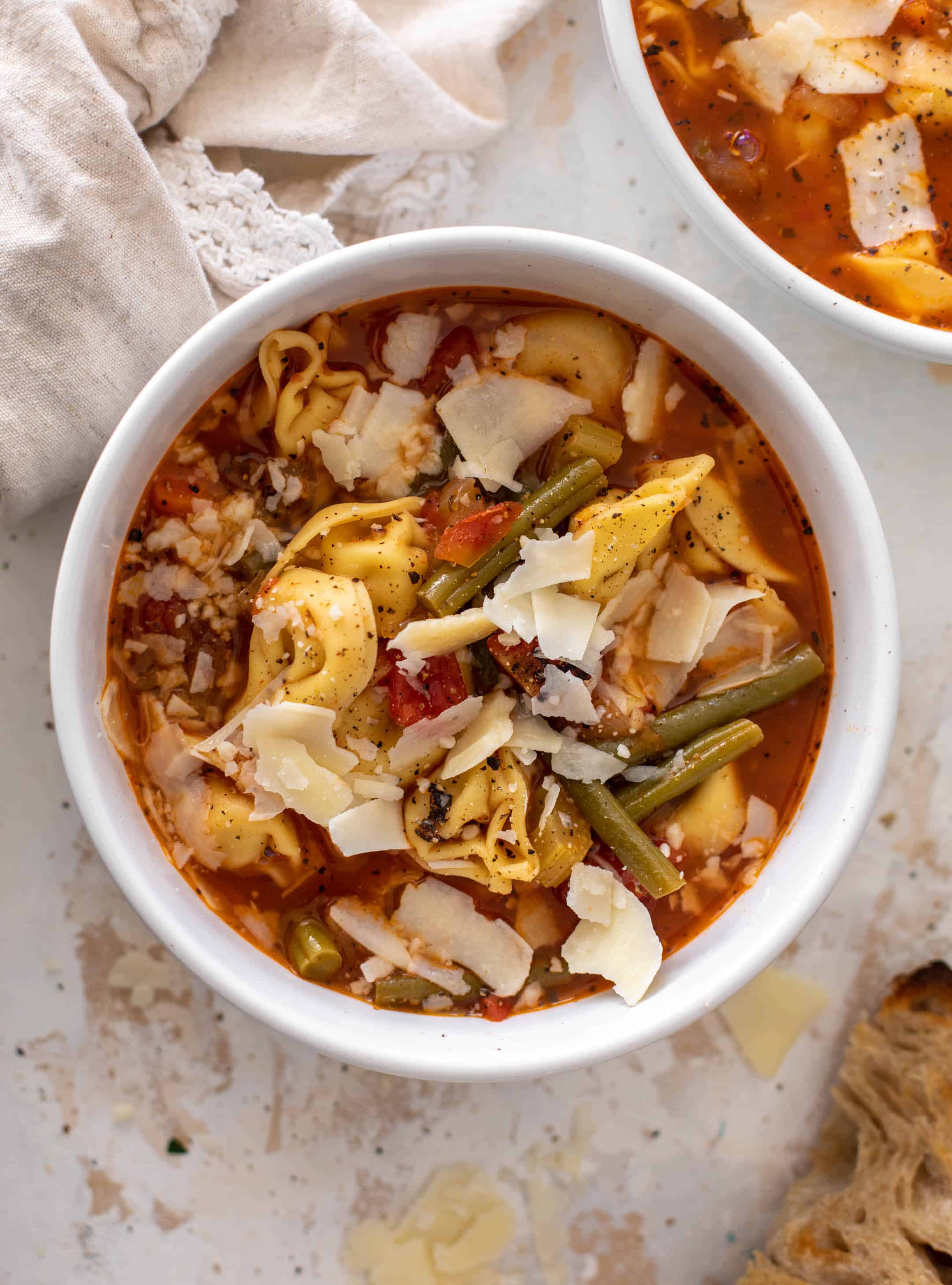 cheese tortellini minestrone