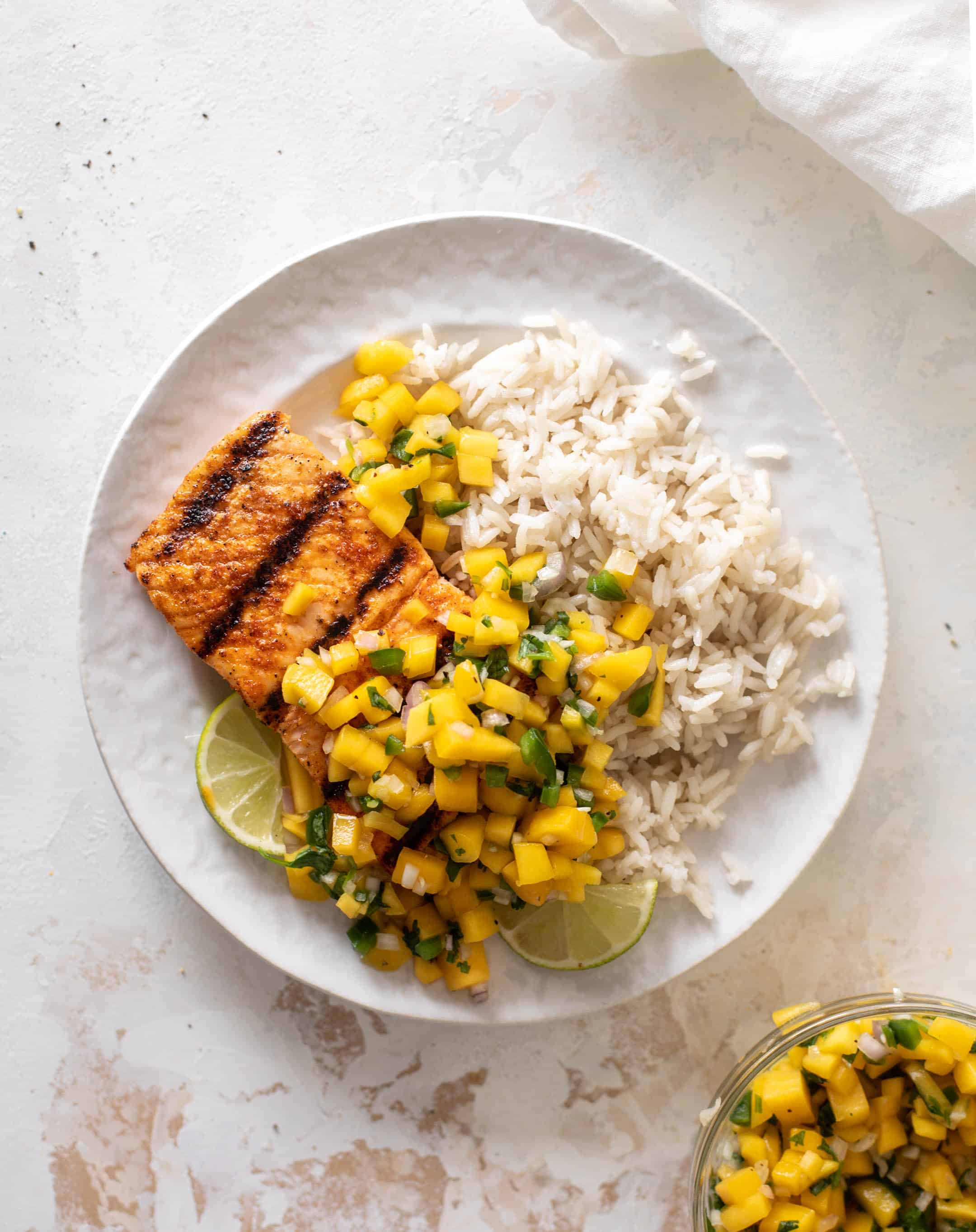 grilled salmon with mango salsa