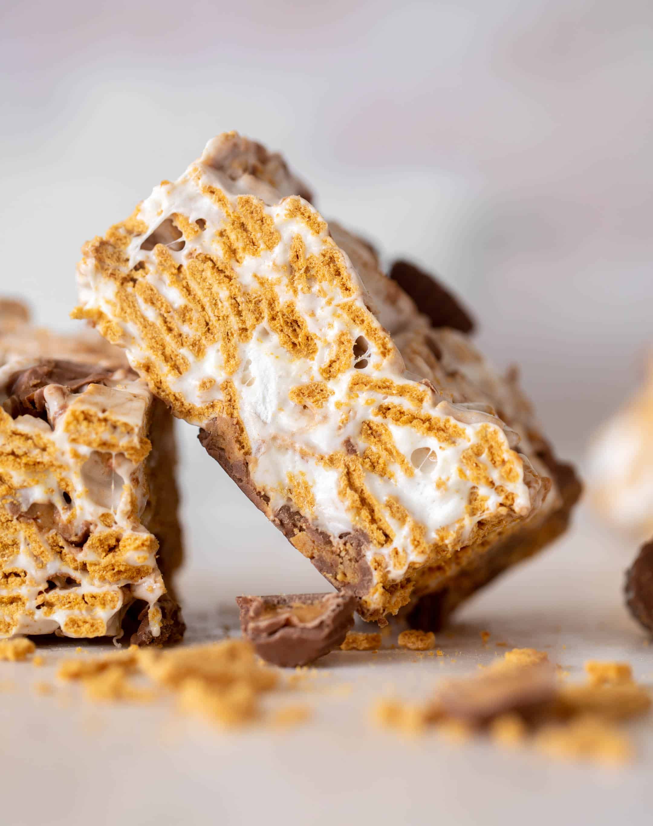 peanut butter cup golden grahams smores bars