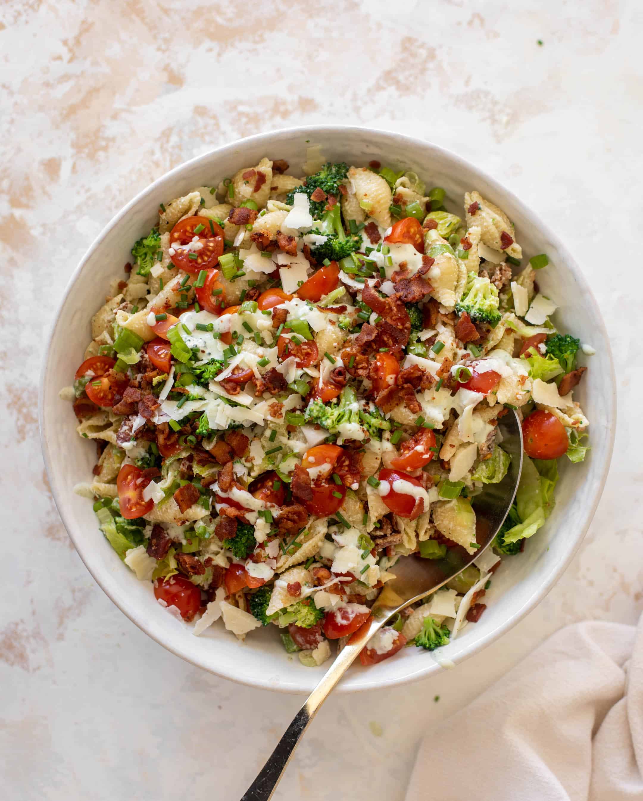 broccoli BLT pasta salad