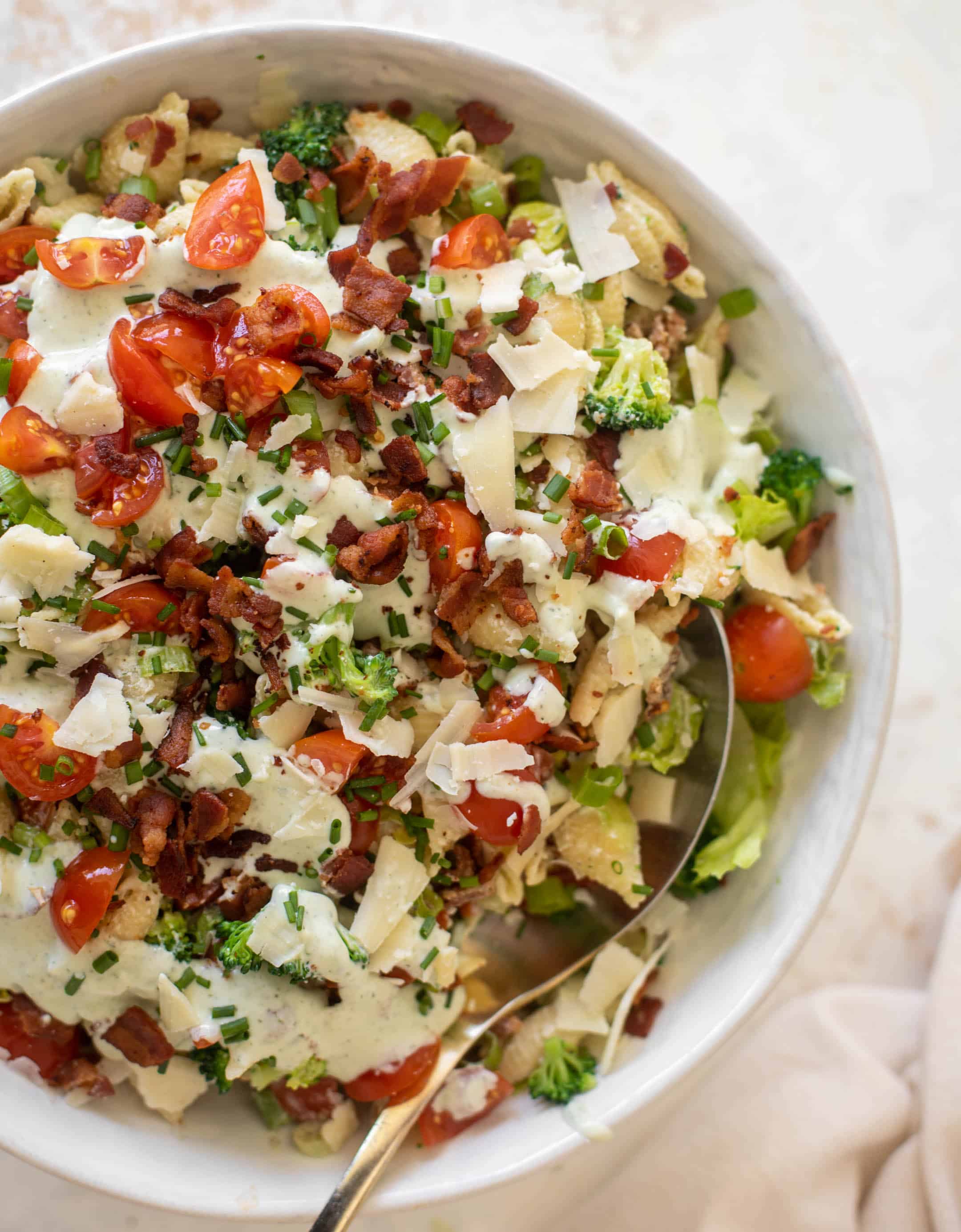 broccoli BLT pasta salad