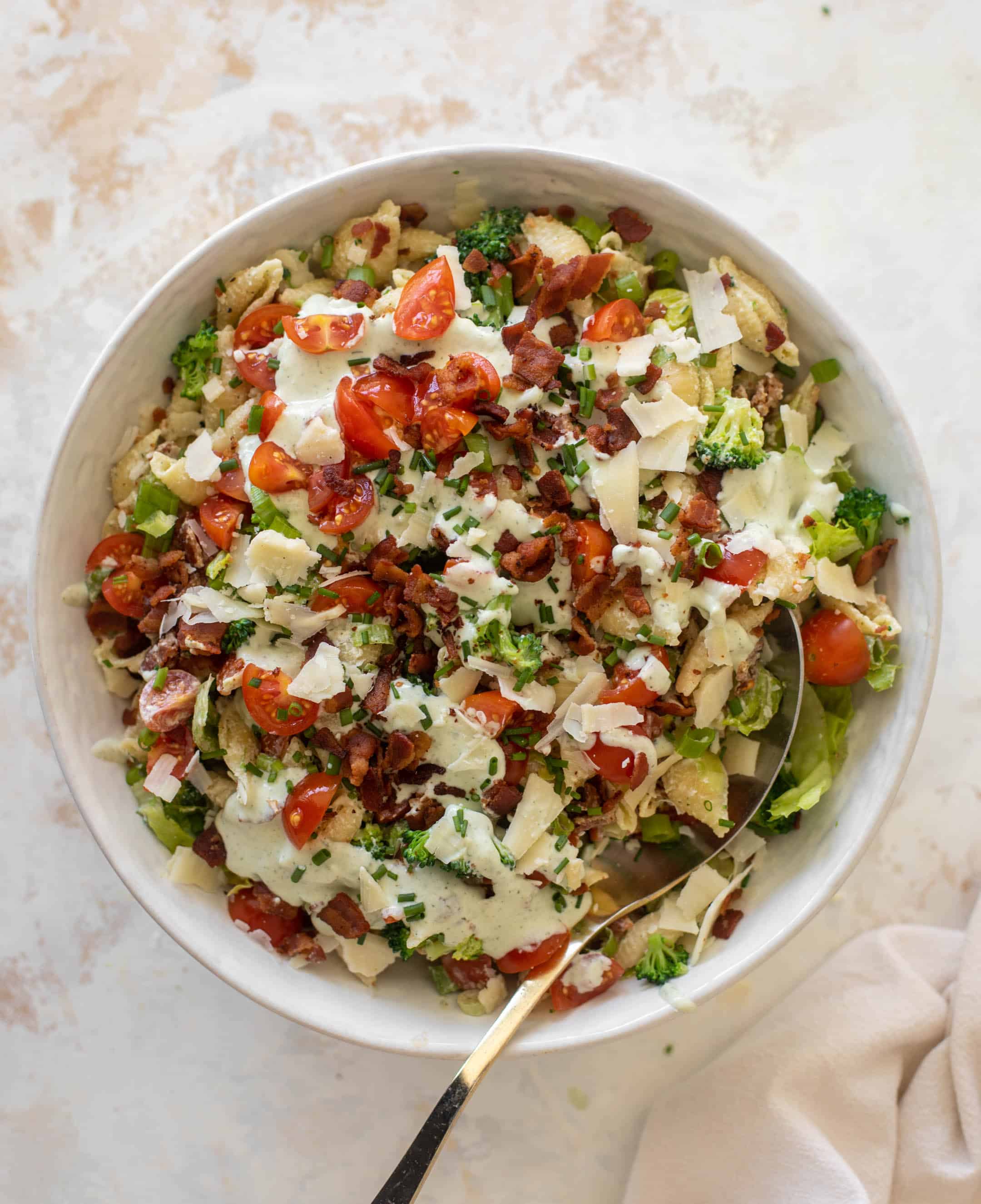 broccoli BLT pasta salad