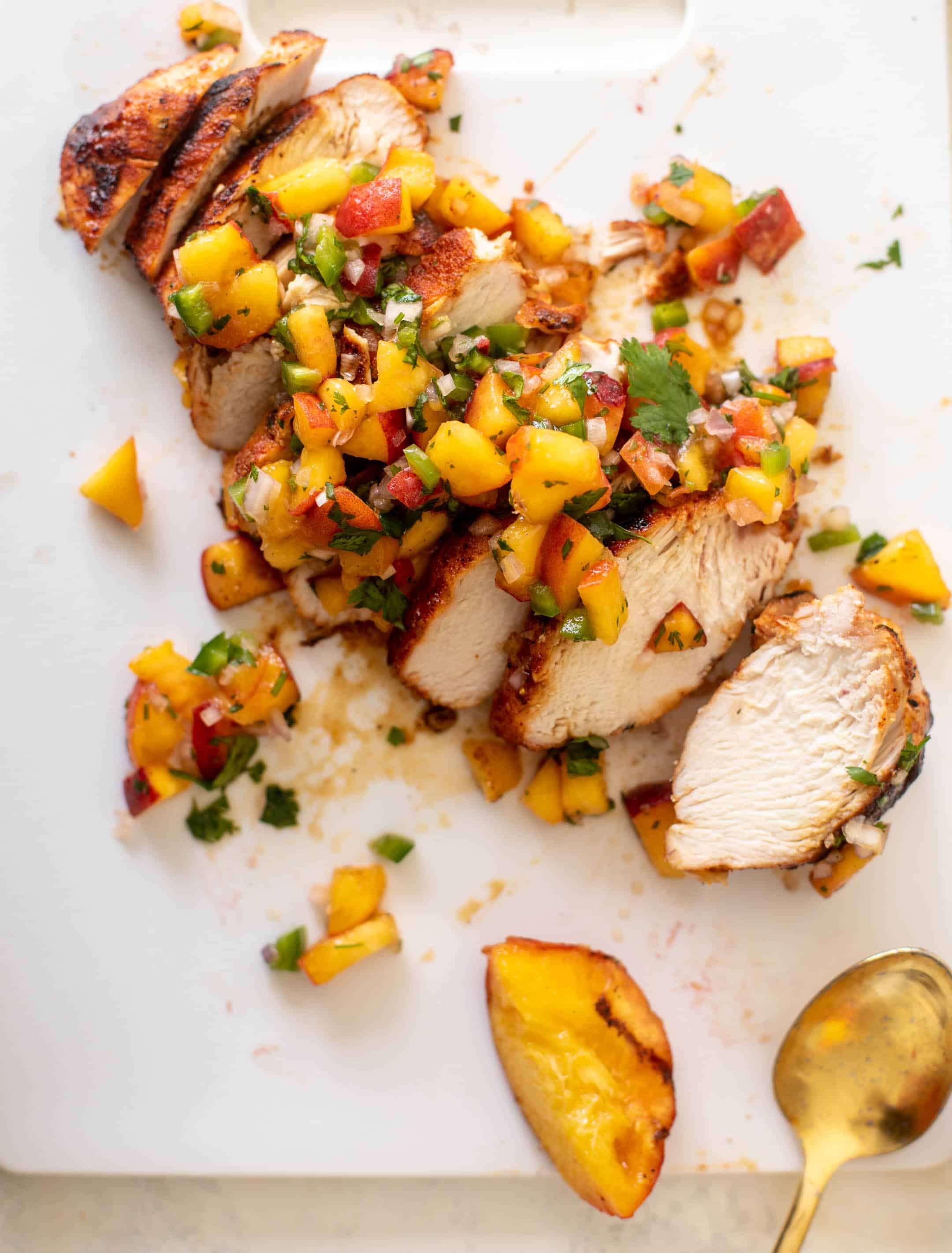 grilled jalapeño peach chicken