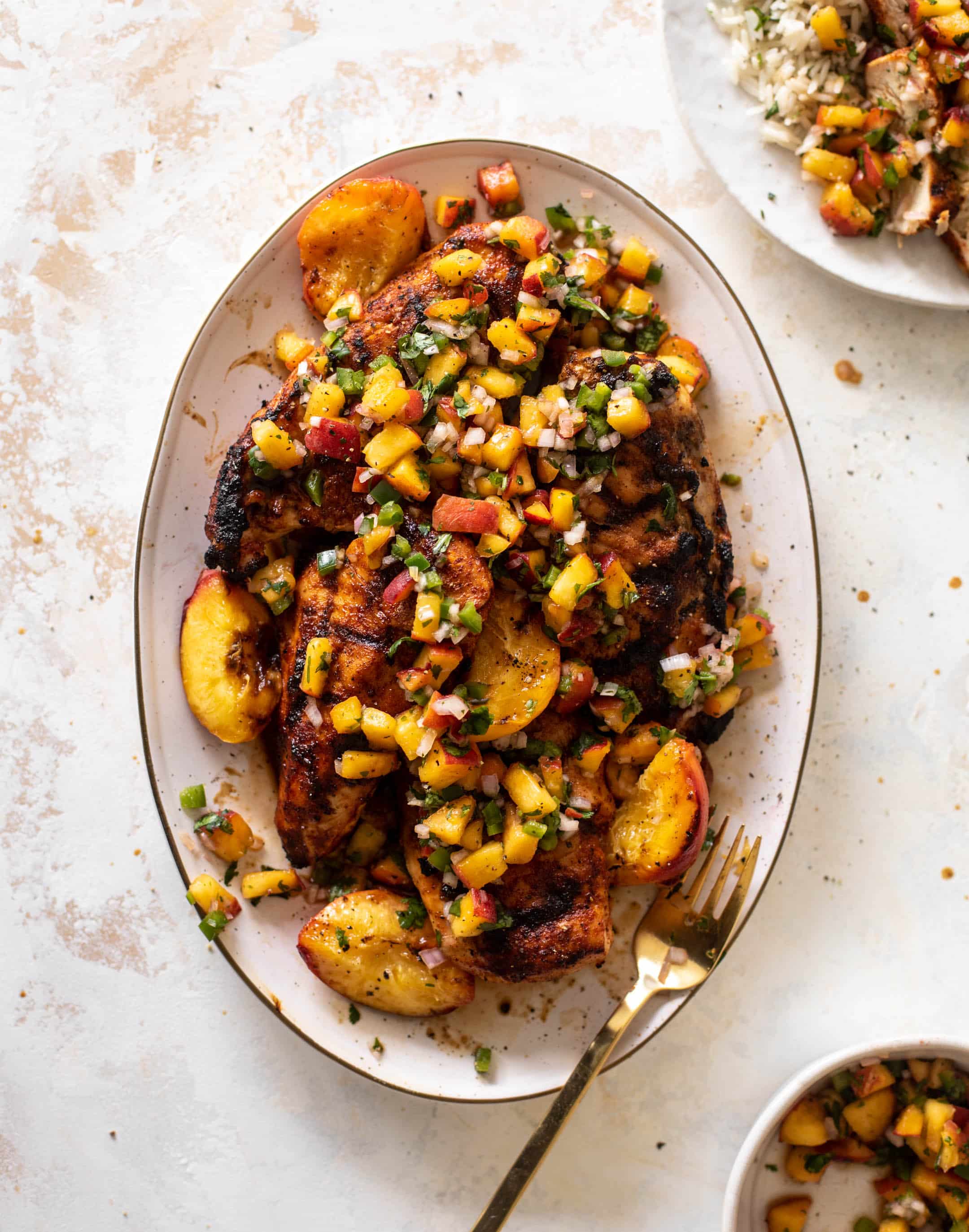 grilled jalapeño peach chicken