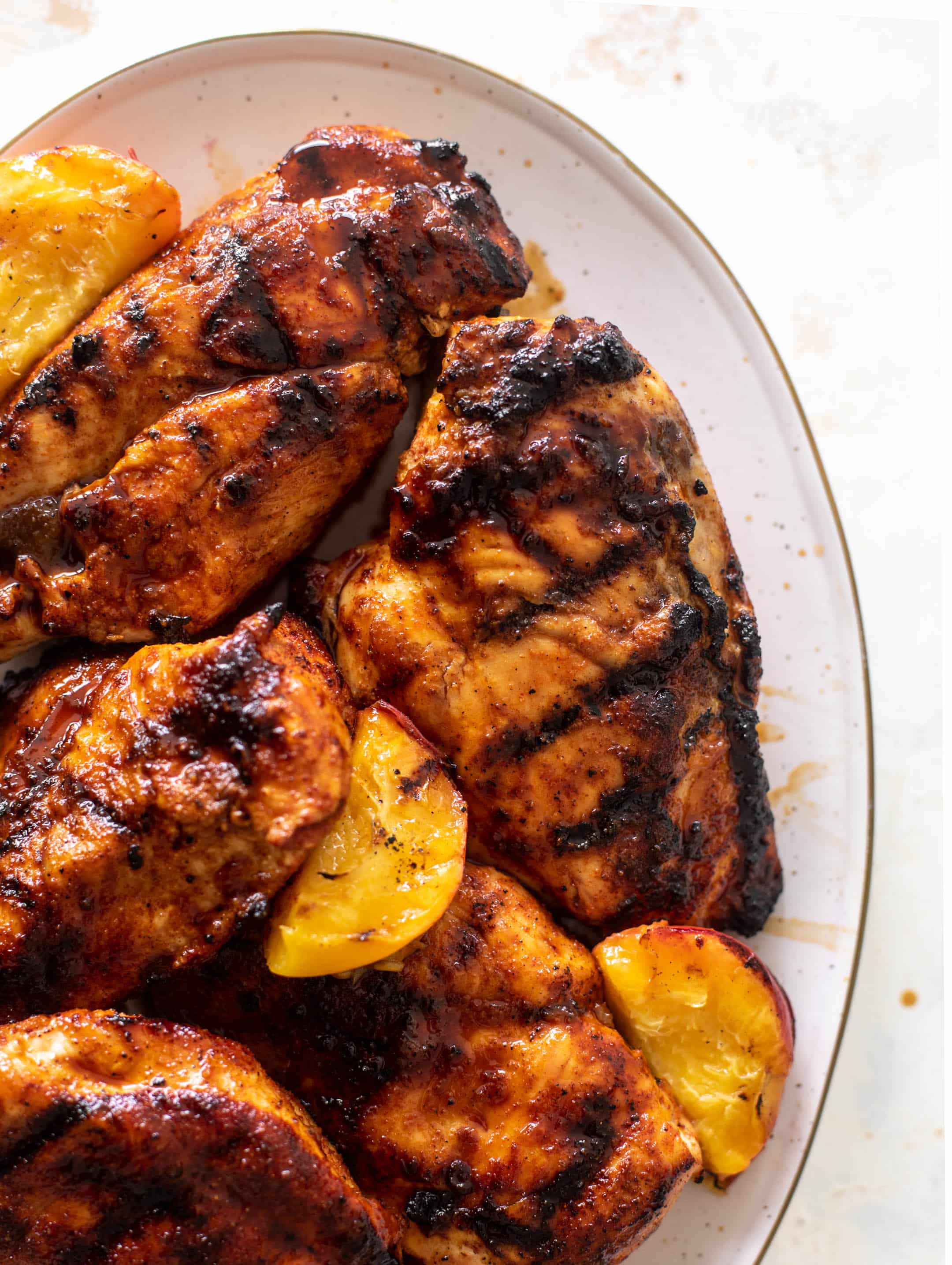 grilled jalapeño peach chicken