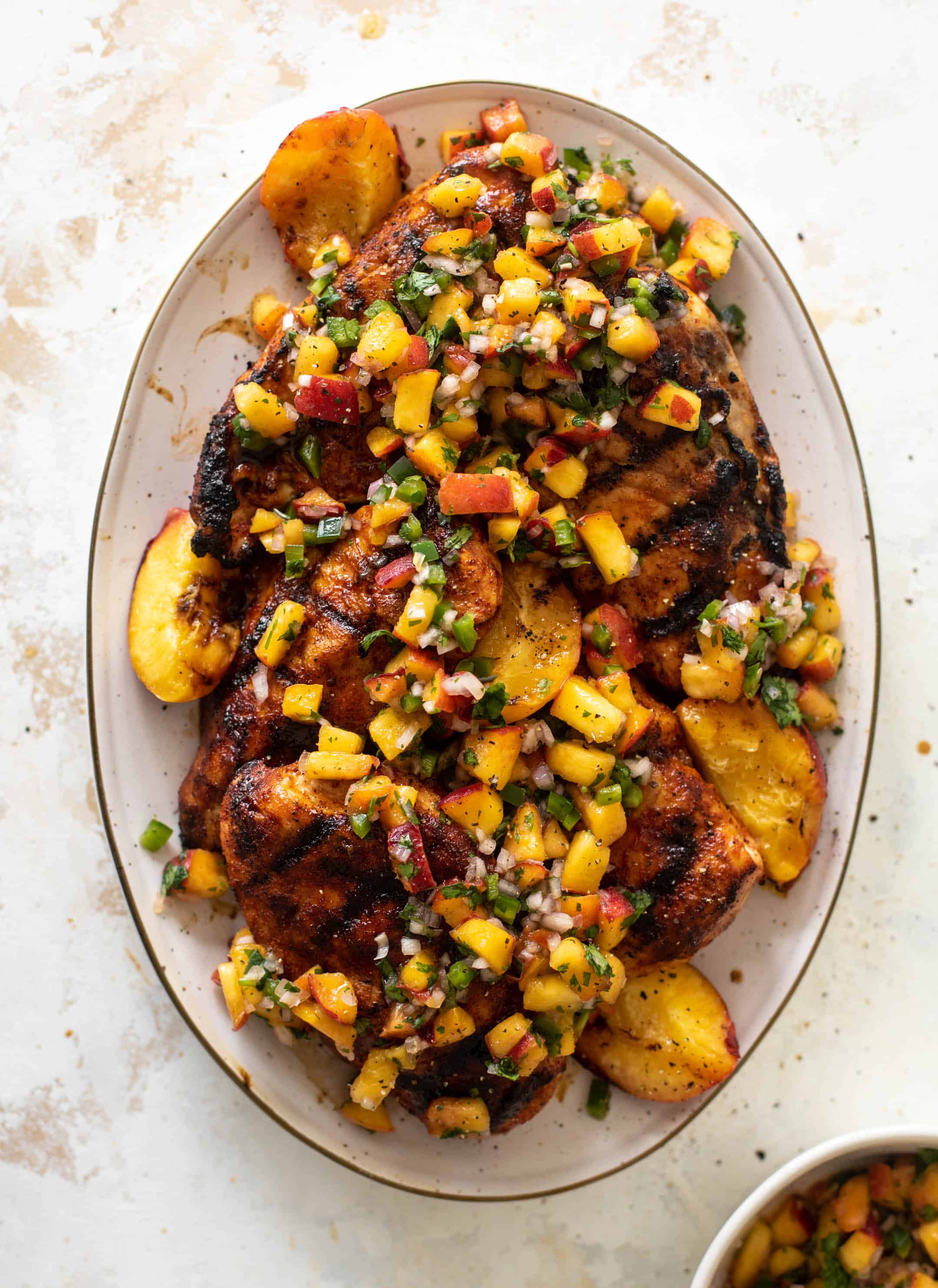 grilled jalapeño peach chicken