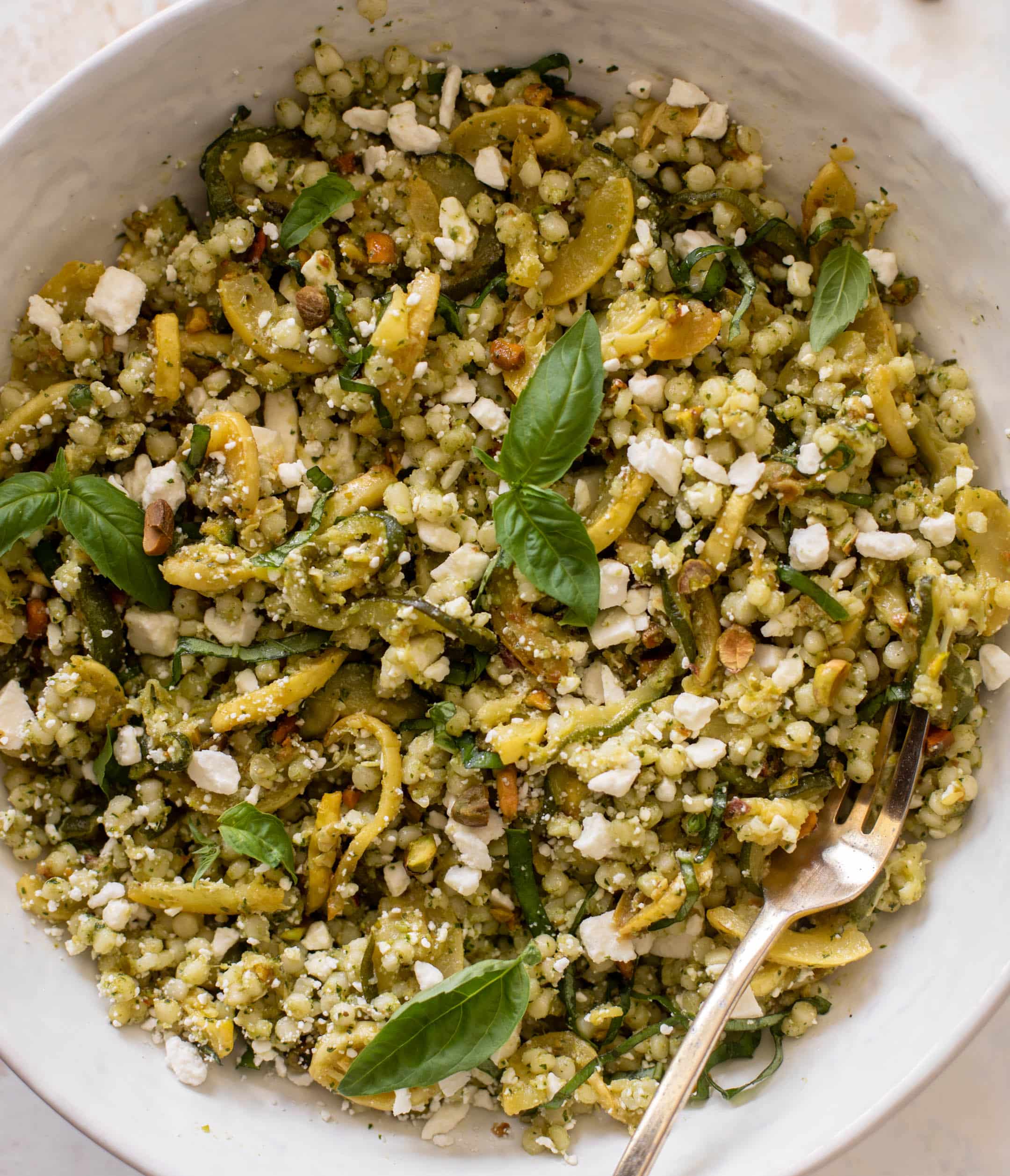 summer squash couscous salad