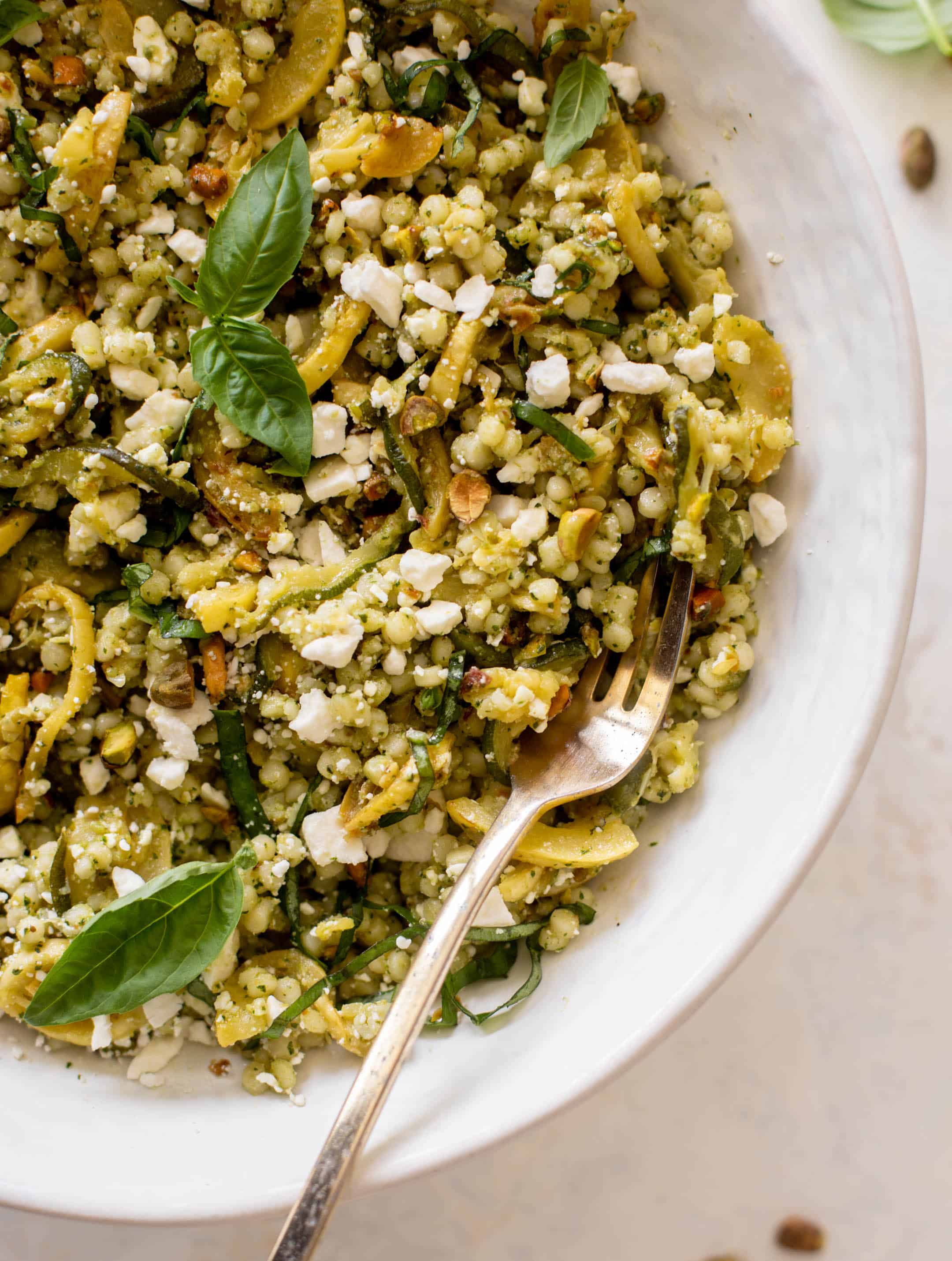 summer squash couscous salad