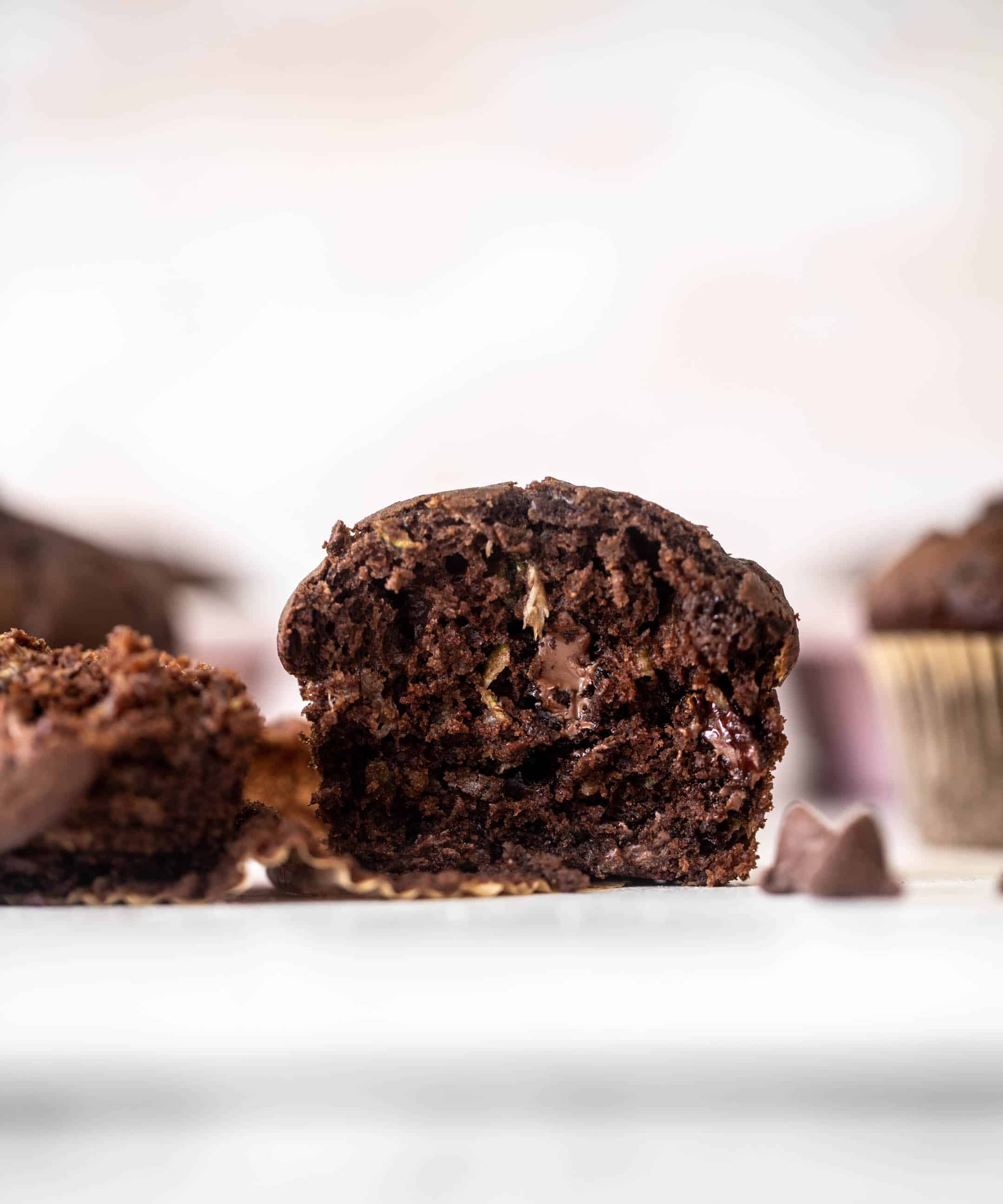 double chocolate zucchini muffins