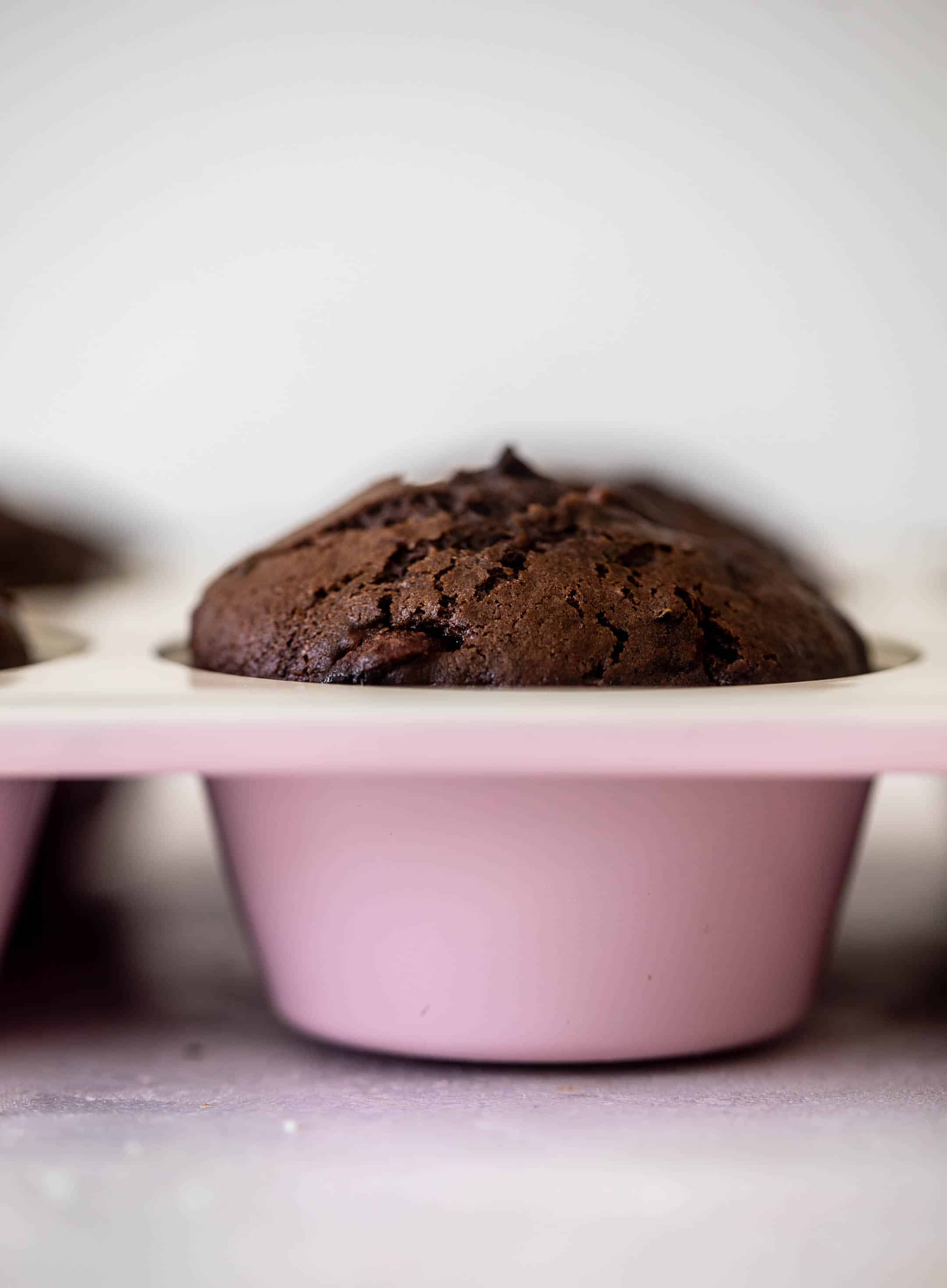 double chocolate zucchini muffins
