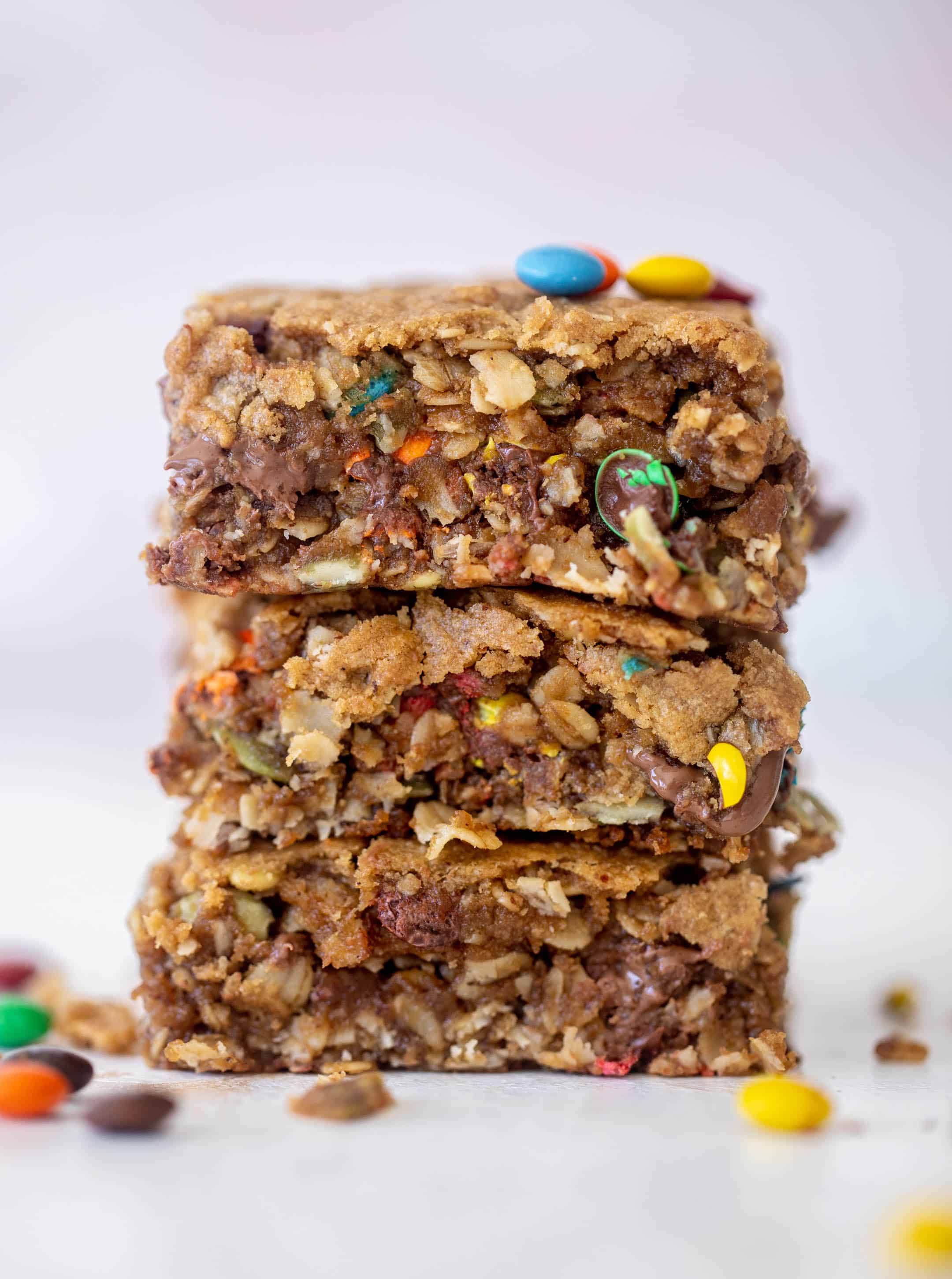 autumn monster cookie bars