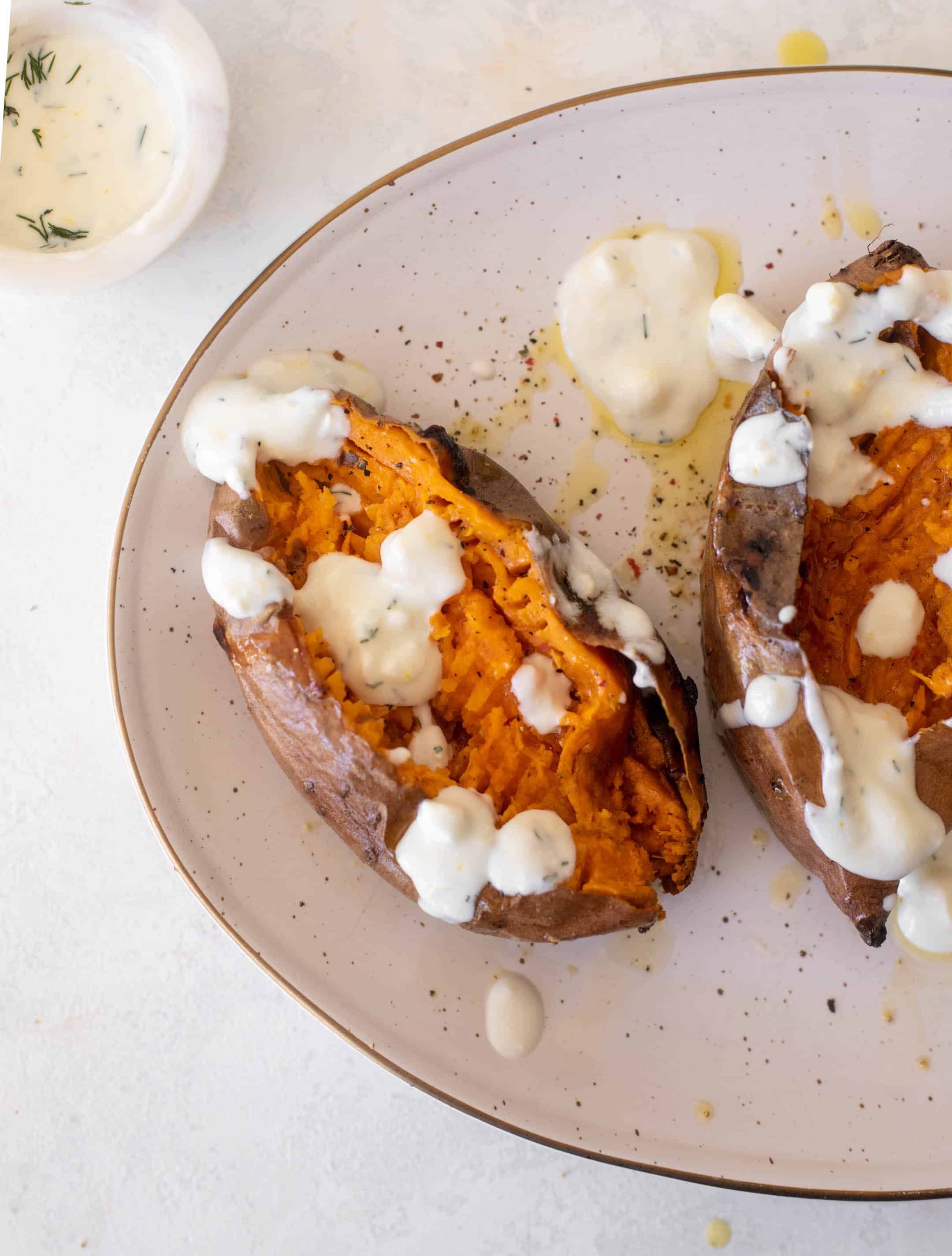 mediterranean stuffed sweet potatoes