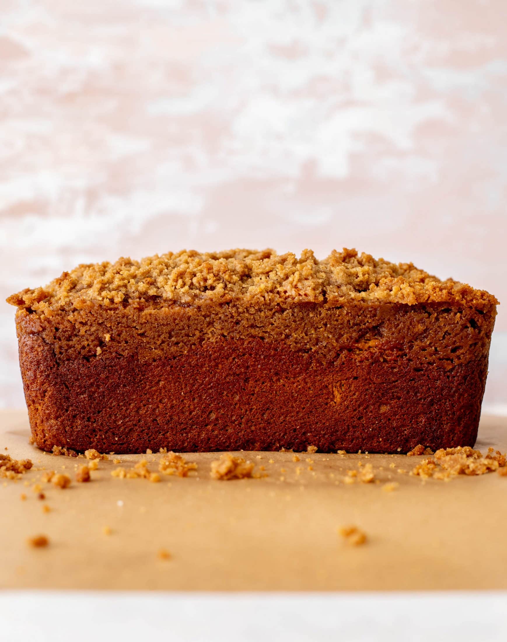 pumpkin bread with chai crumble