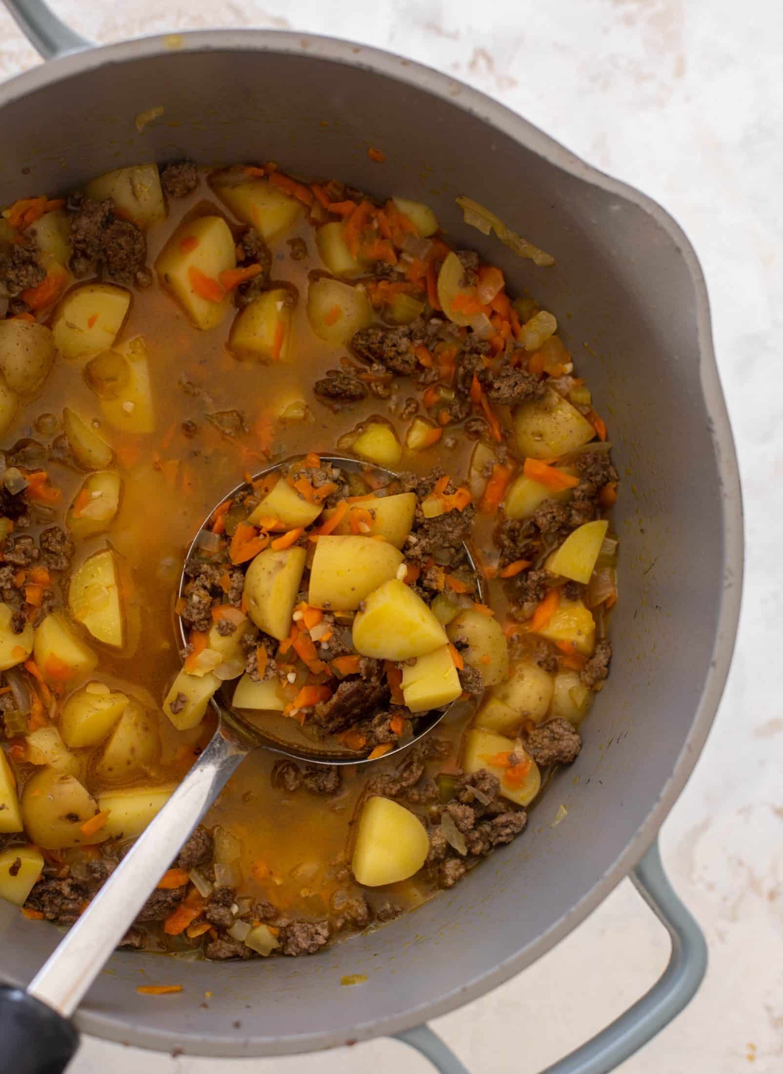 our favorite cheeseburger soup