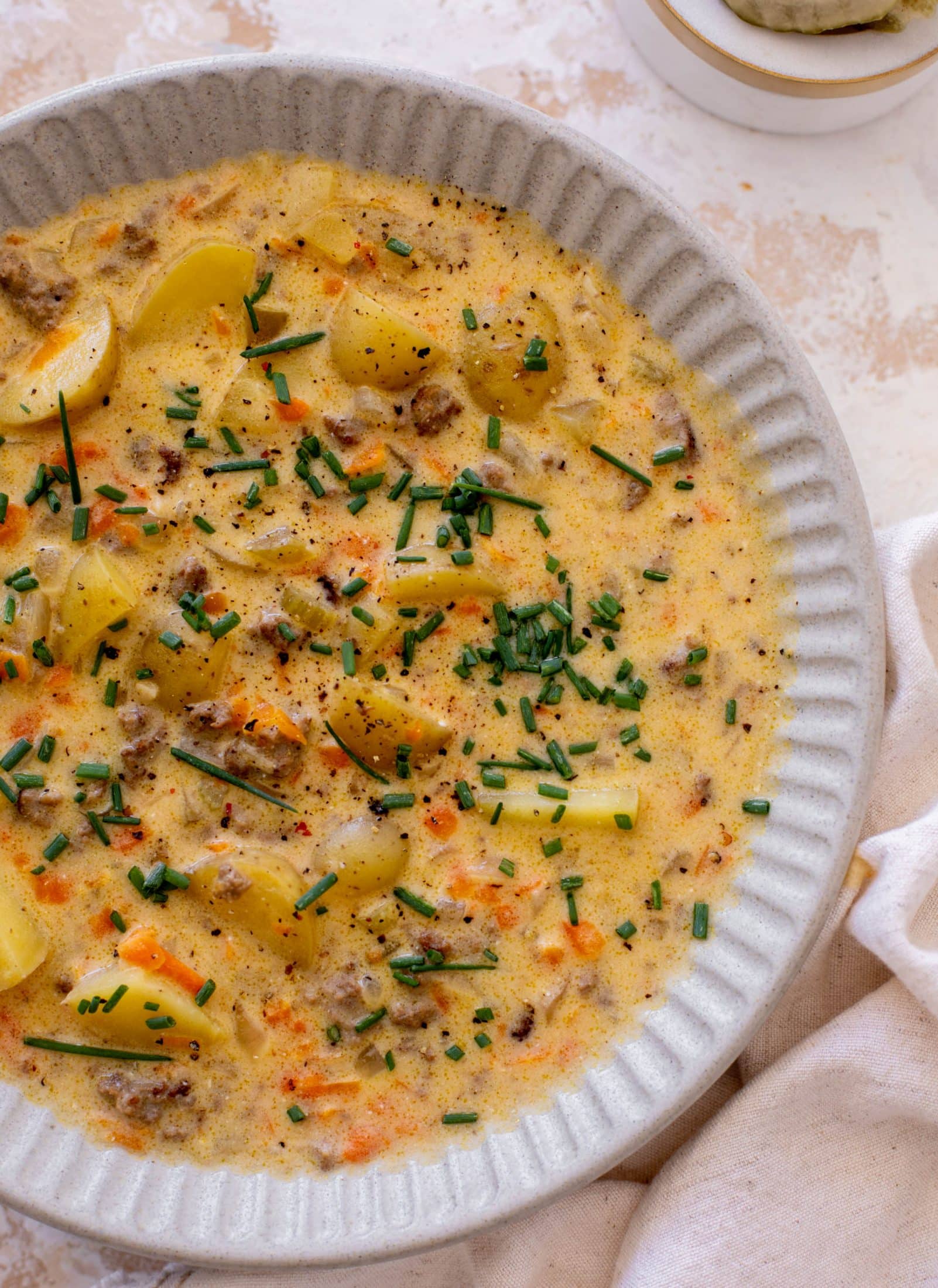 our favorite cheeseburger soup