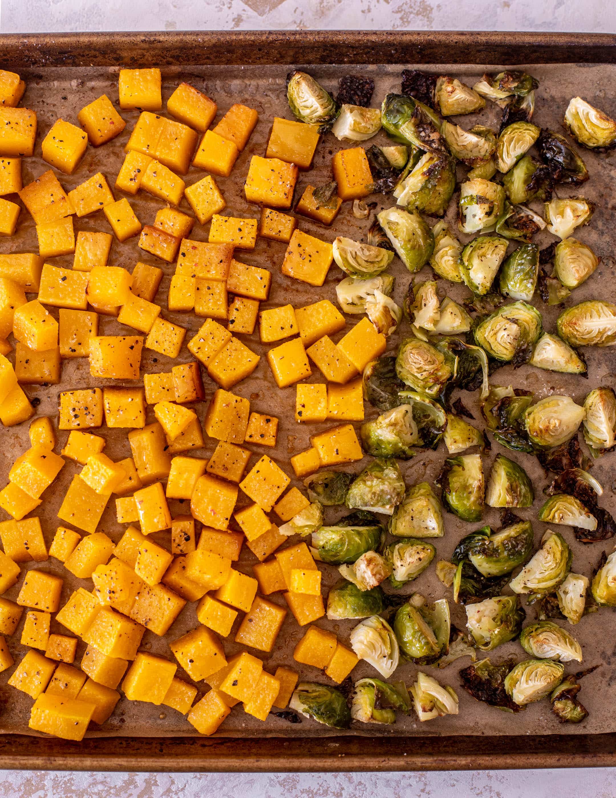 fall pasta salad with maple vinaigrette