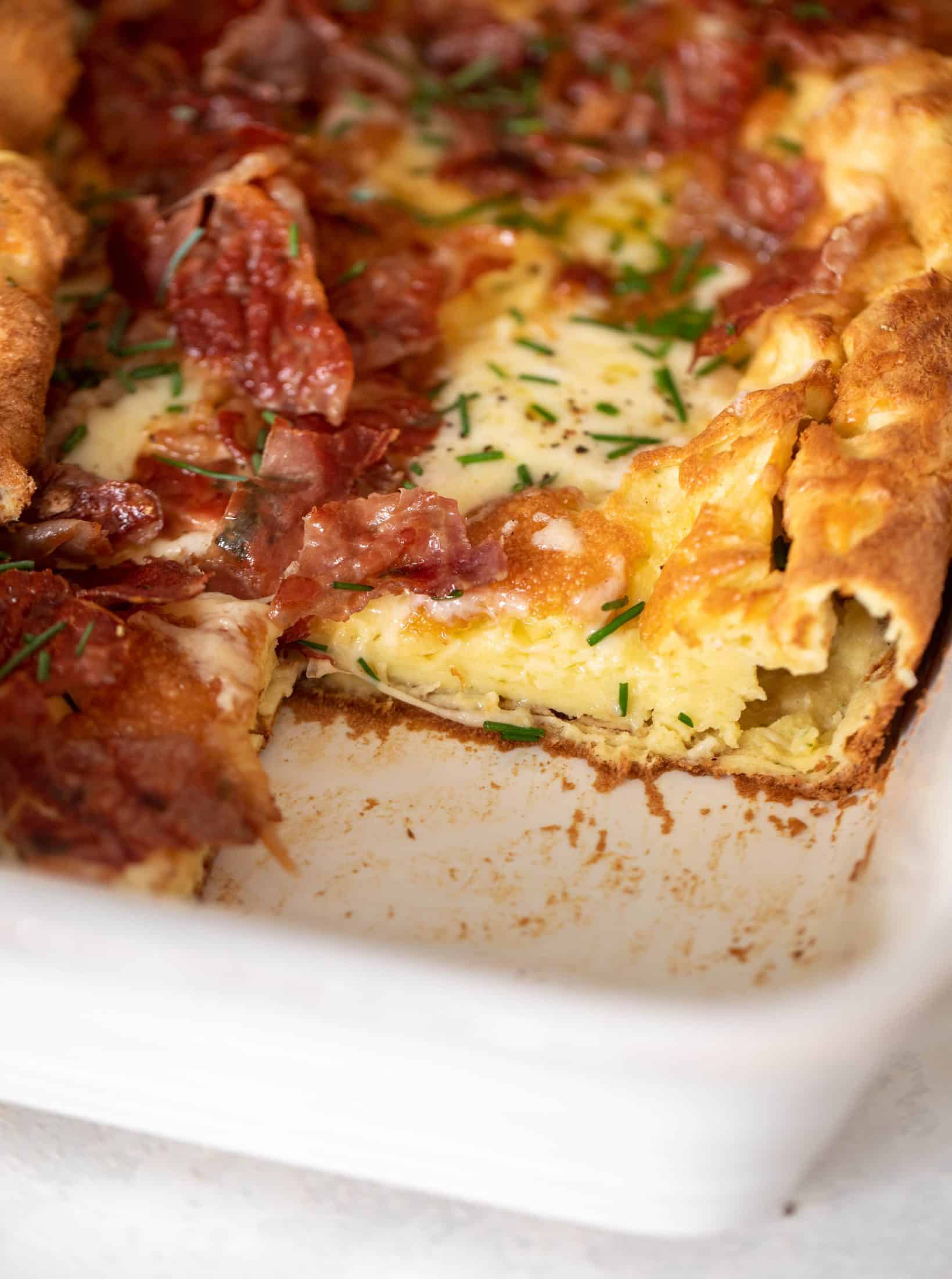 crispy ham and cheese dutch baby