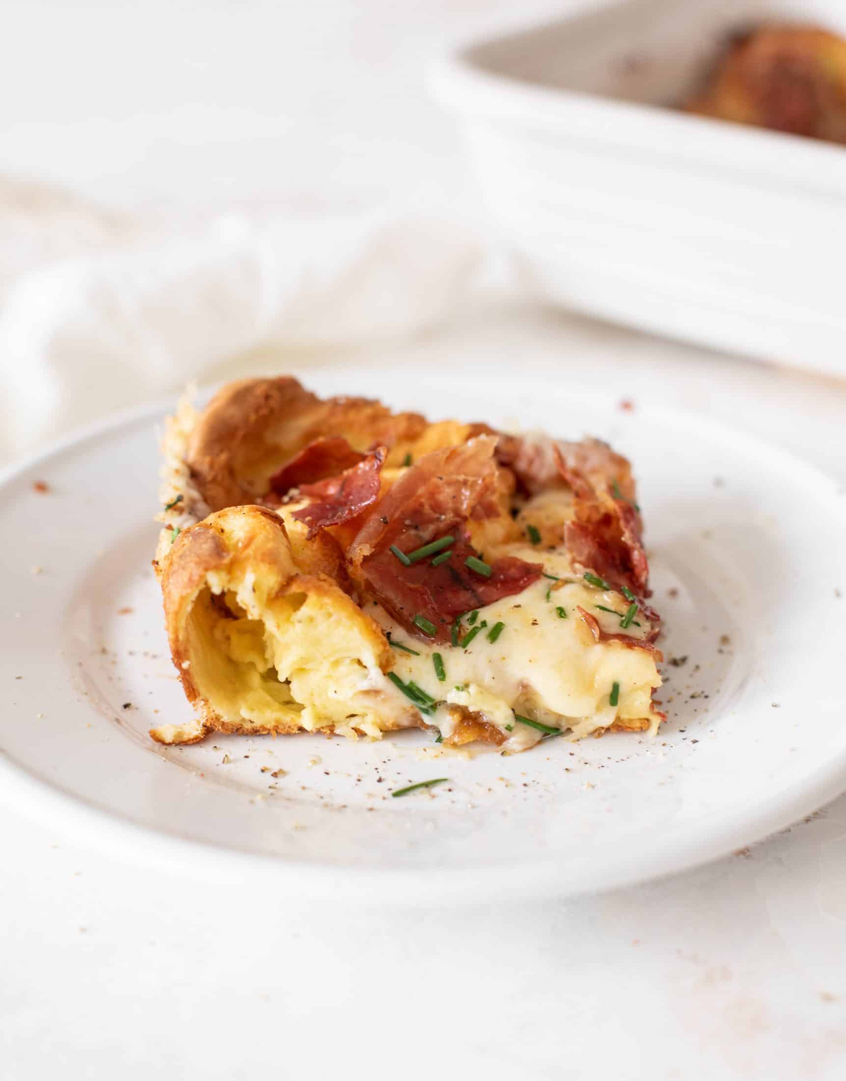crispy ham and cheese dutch baby