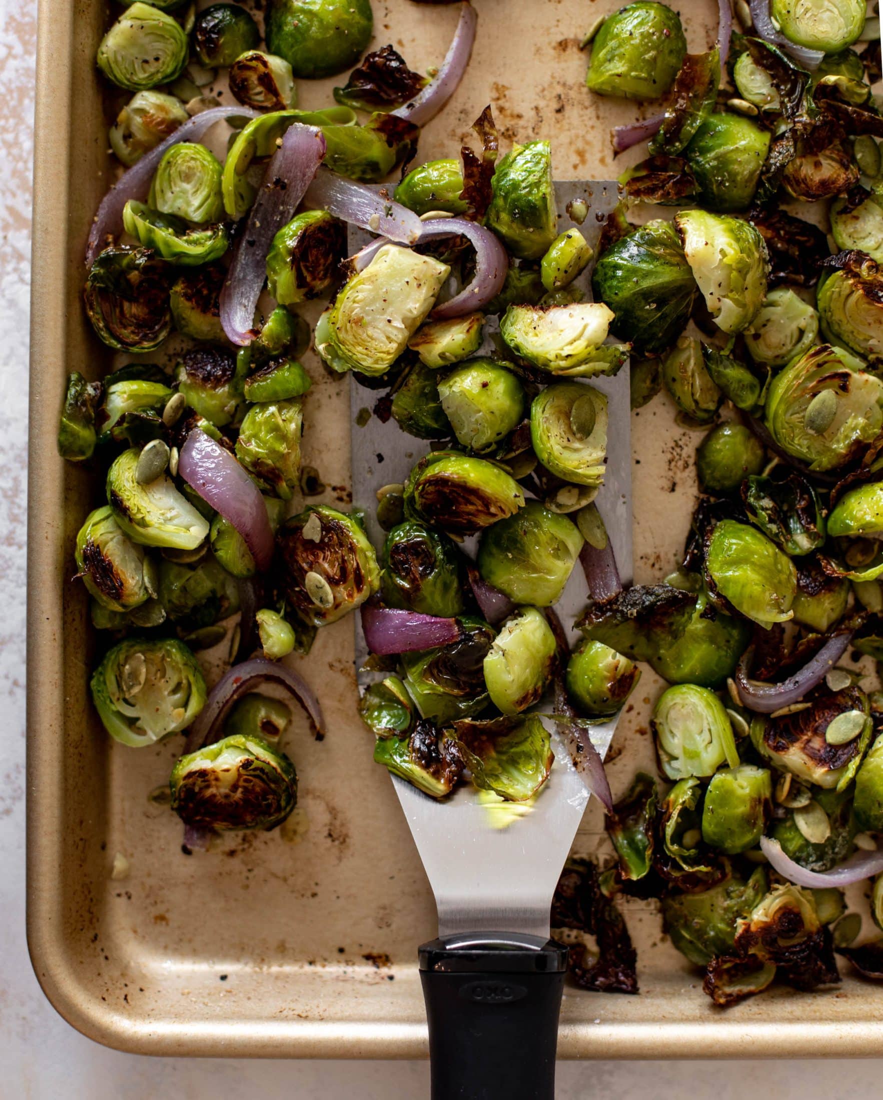 roasted brussels sprouts with hot bacon vinaigrette