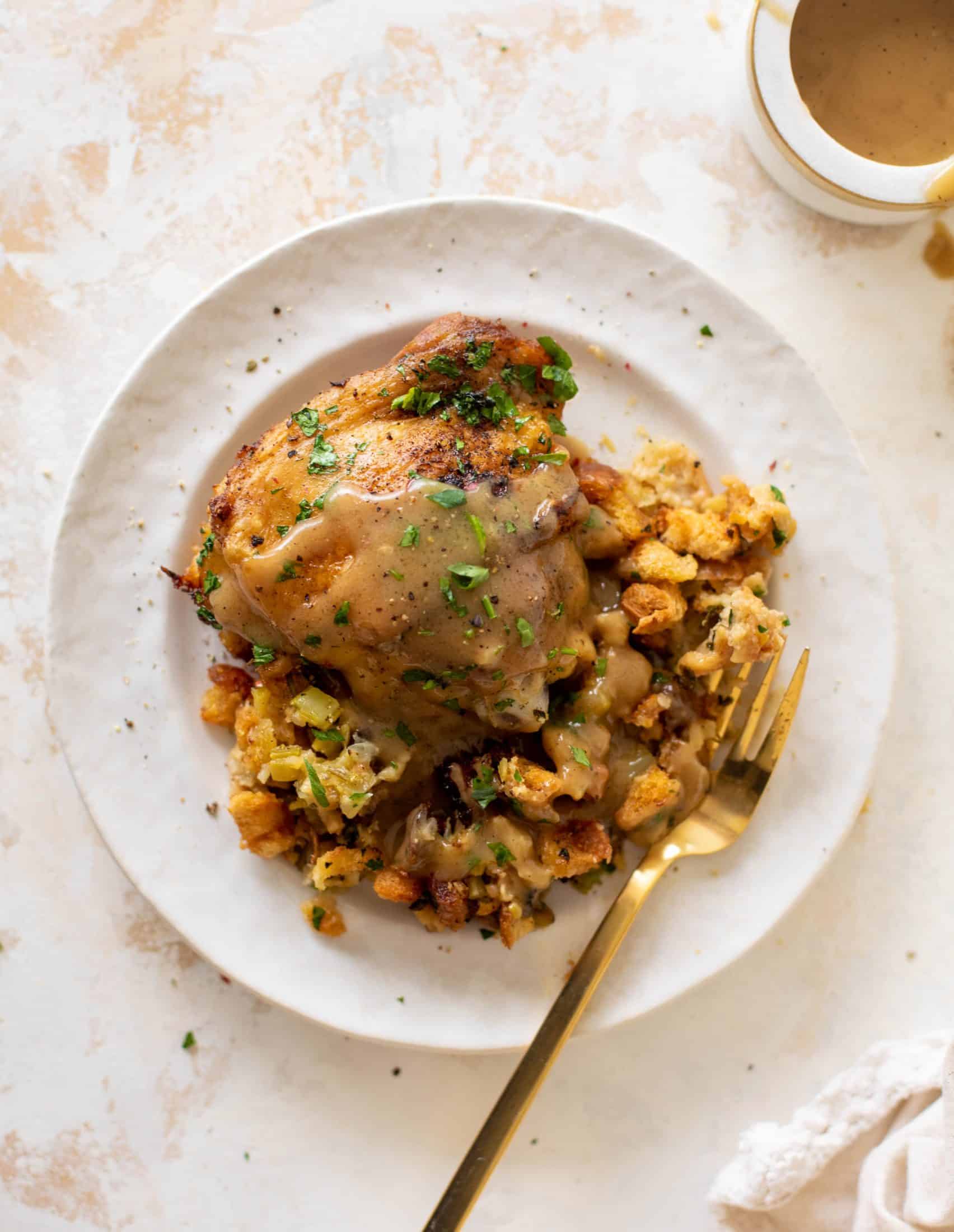 thanksgiving chicken and stuffing