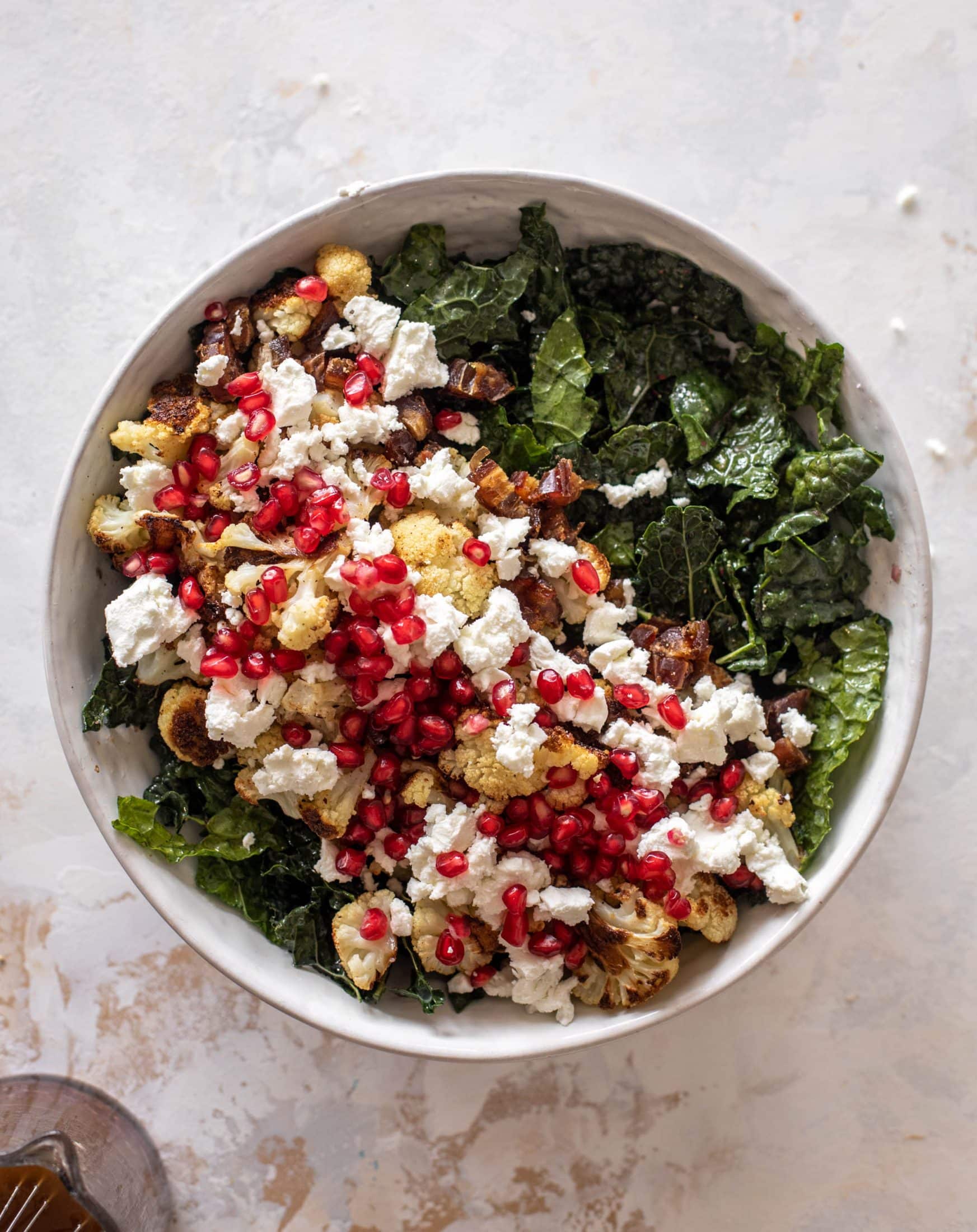 roasted cauliflower kale salad