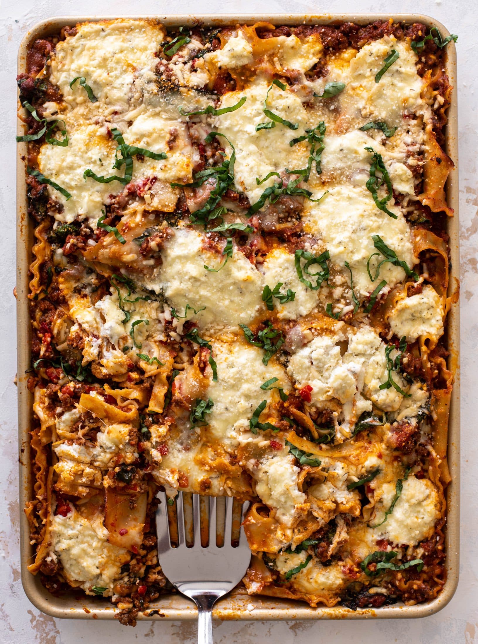 sheet pan lasagna