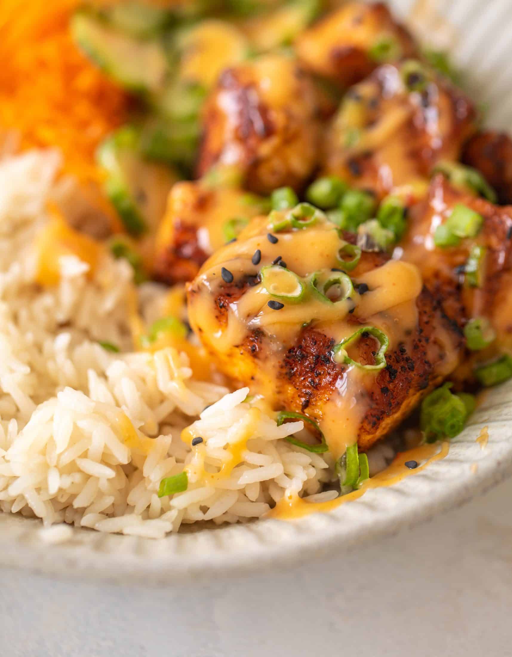 bang bang salmon bowls