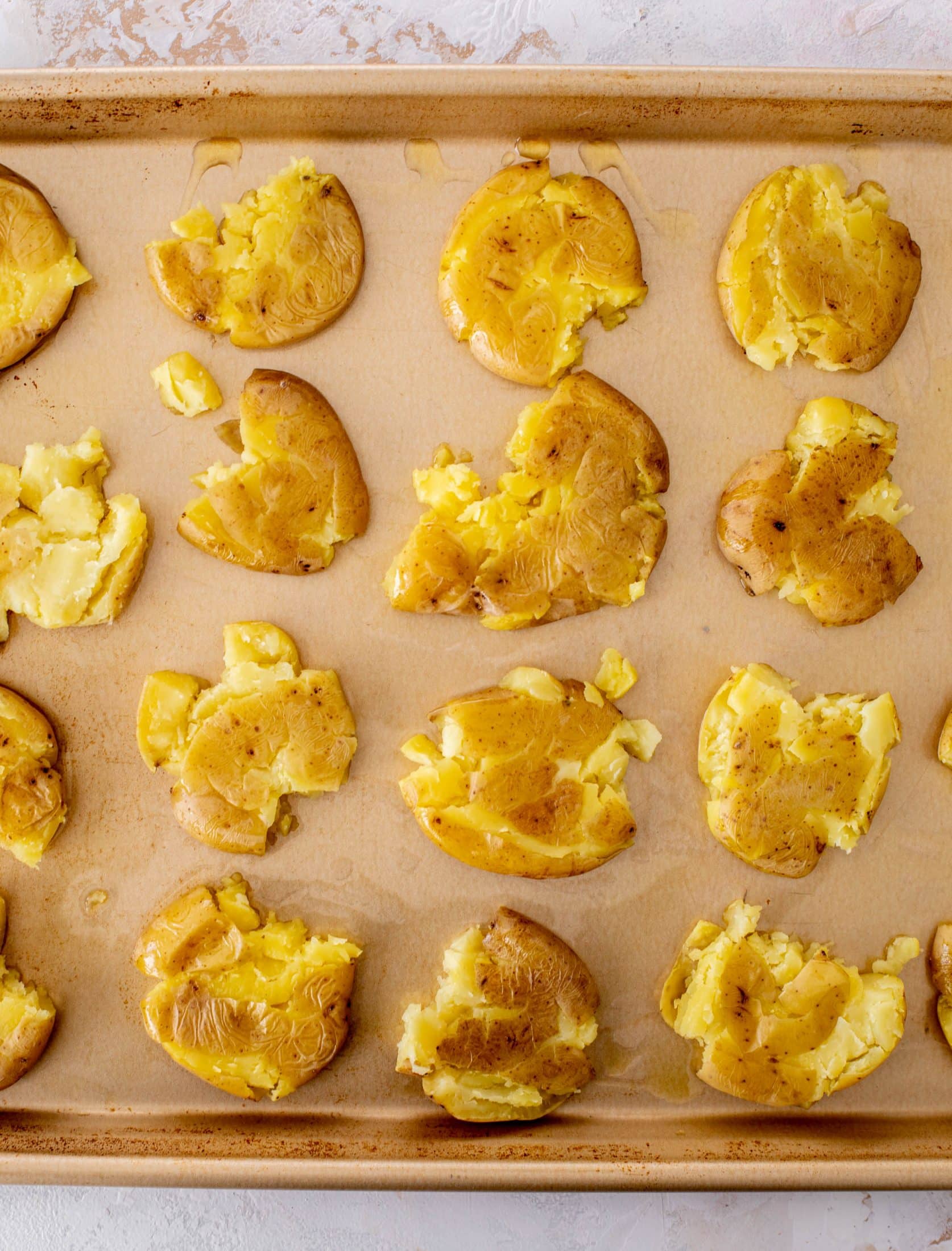 crispy buffalo wing smashed potatoes