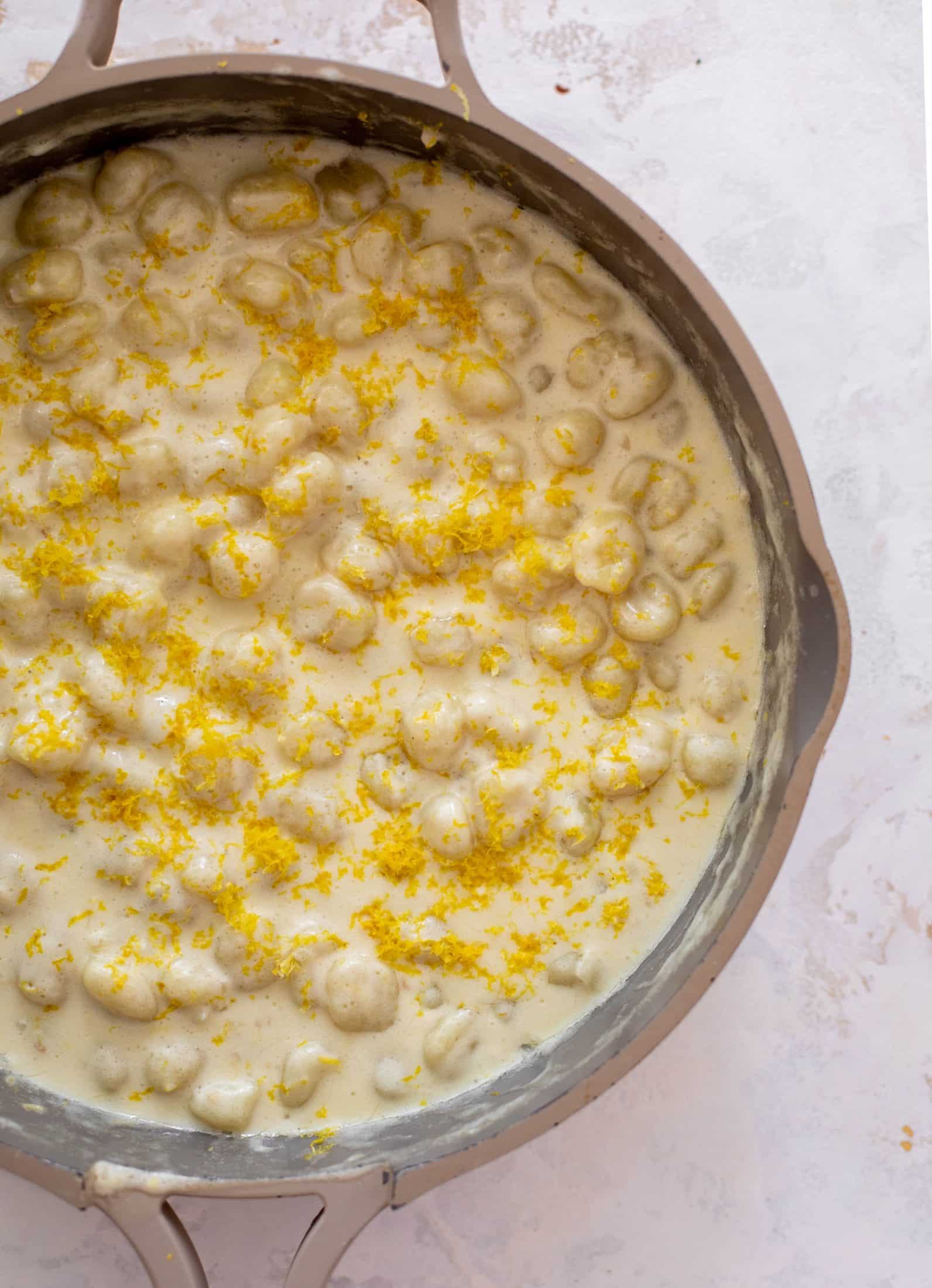 creamy lemon gnocchi