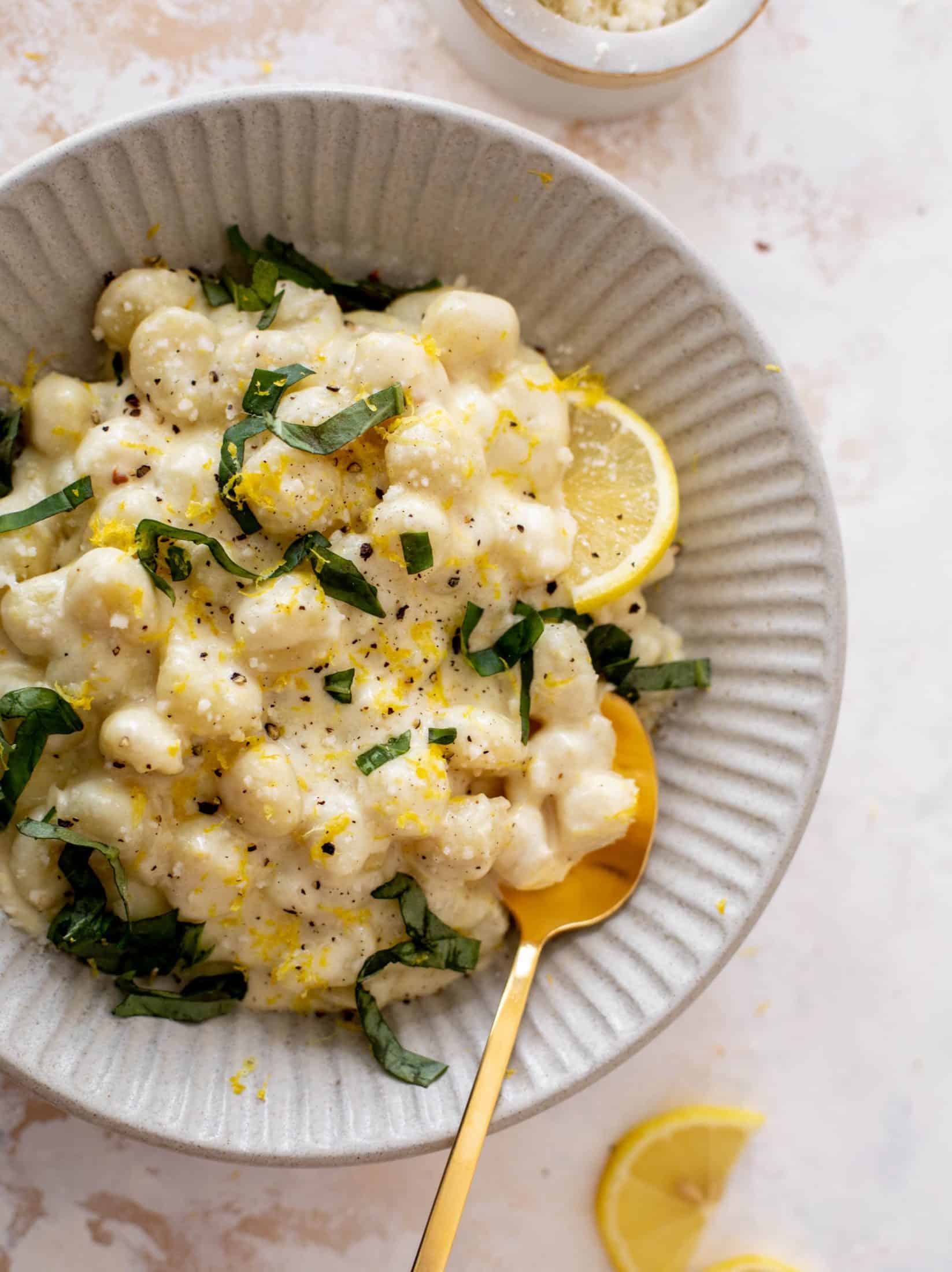 creamy lemon gnocchi