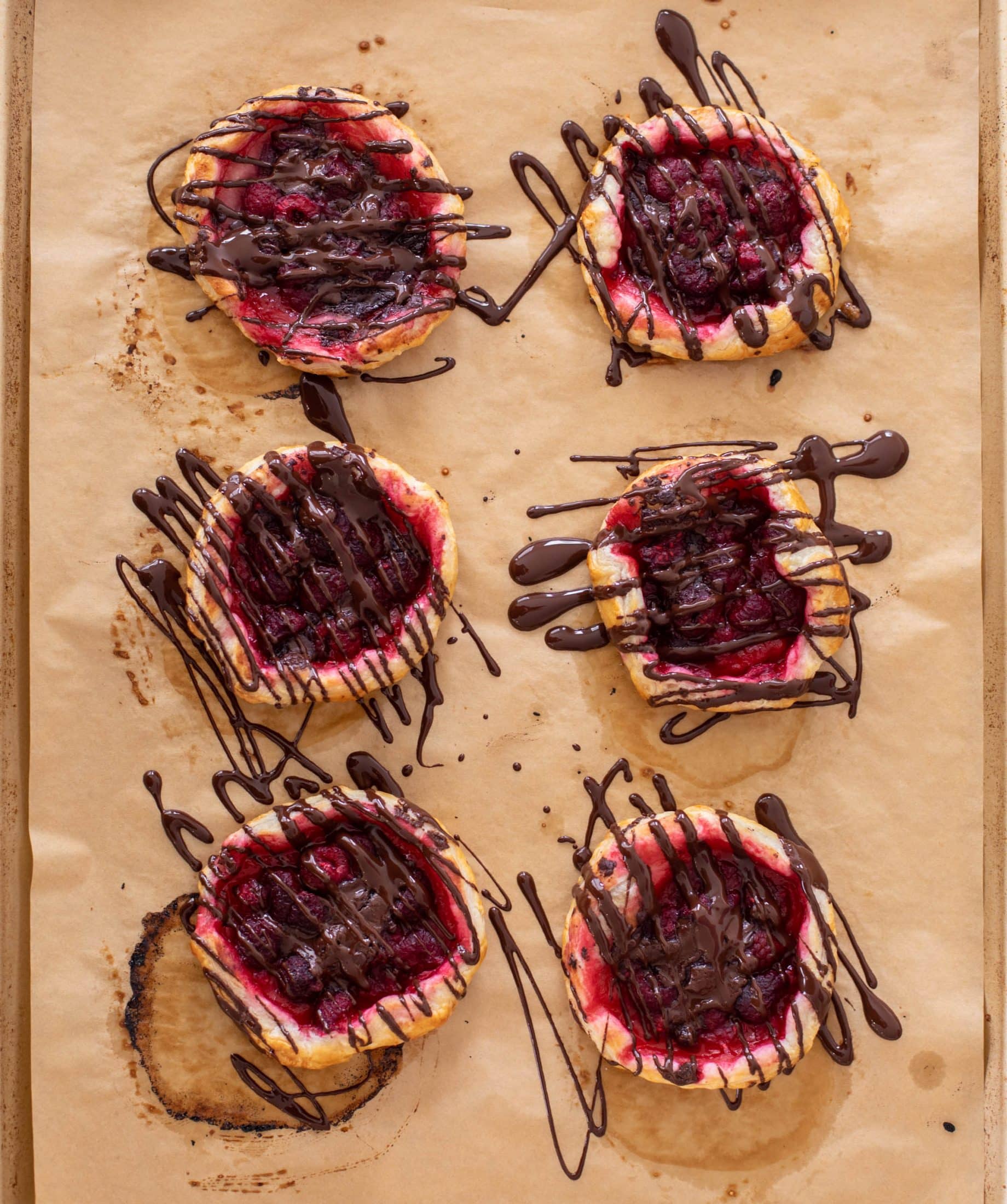 raspberry puff pastry tarts