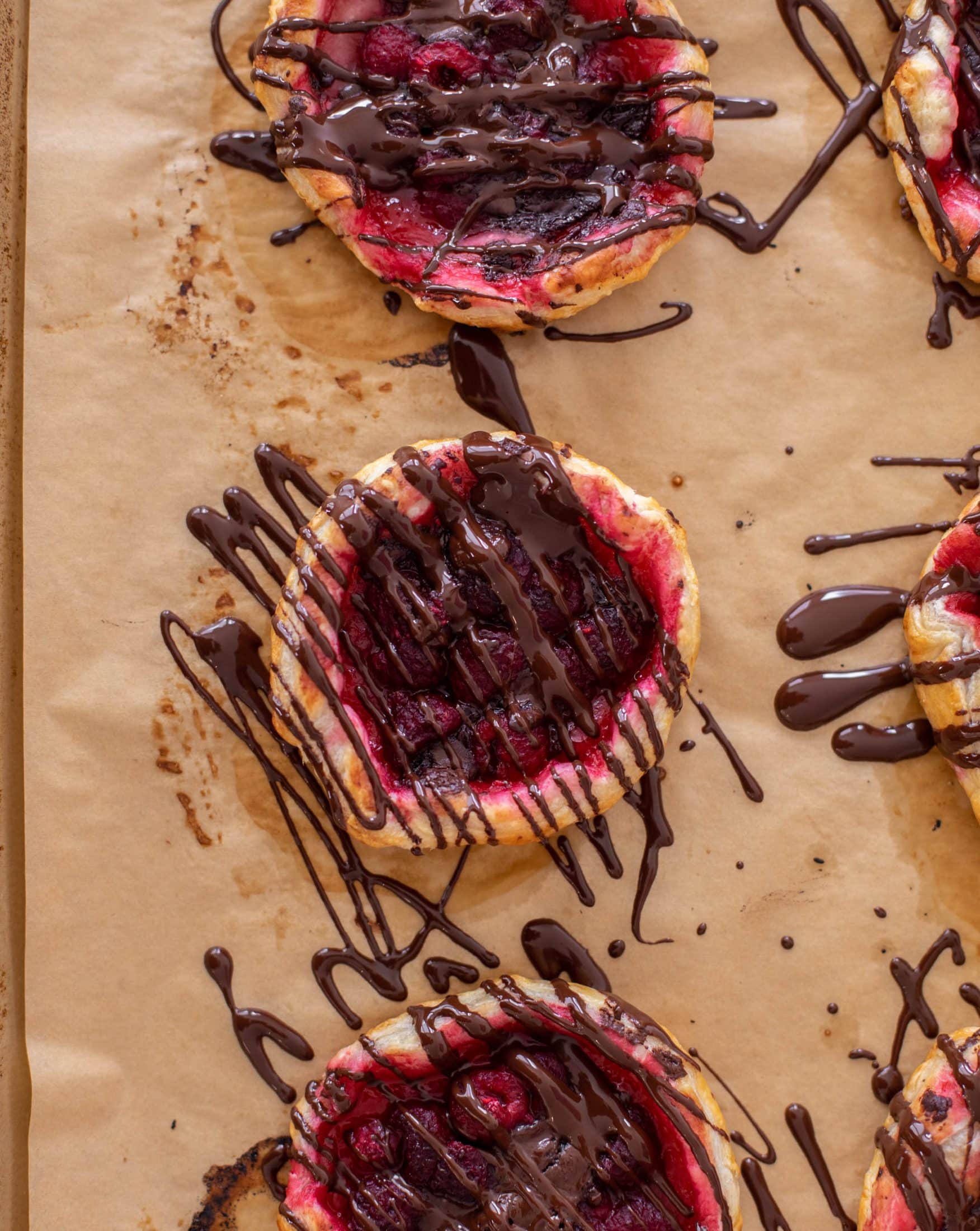 raspberry puff pastry tarts