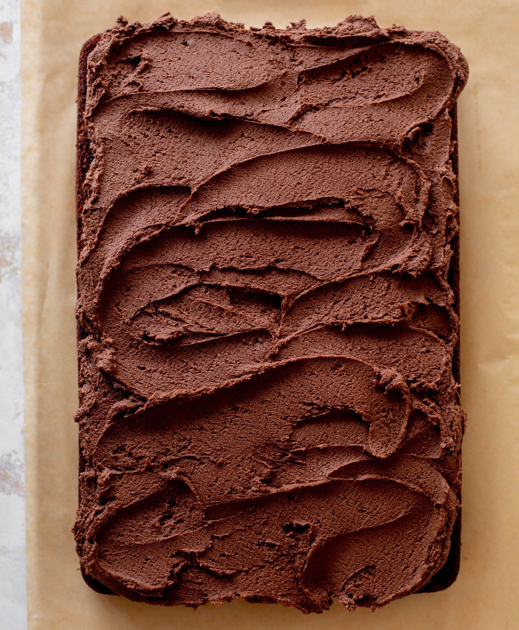 banana cake with chocolate peanut butter frosting