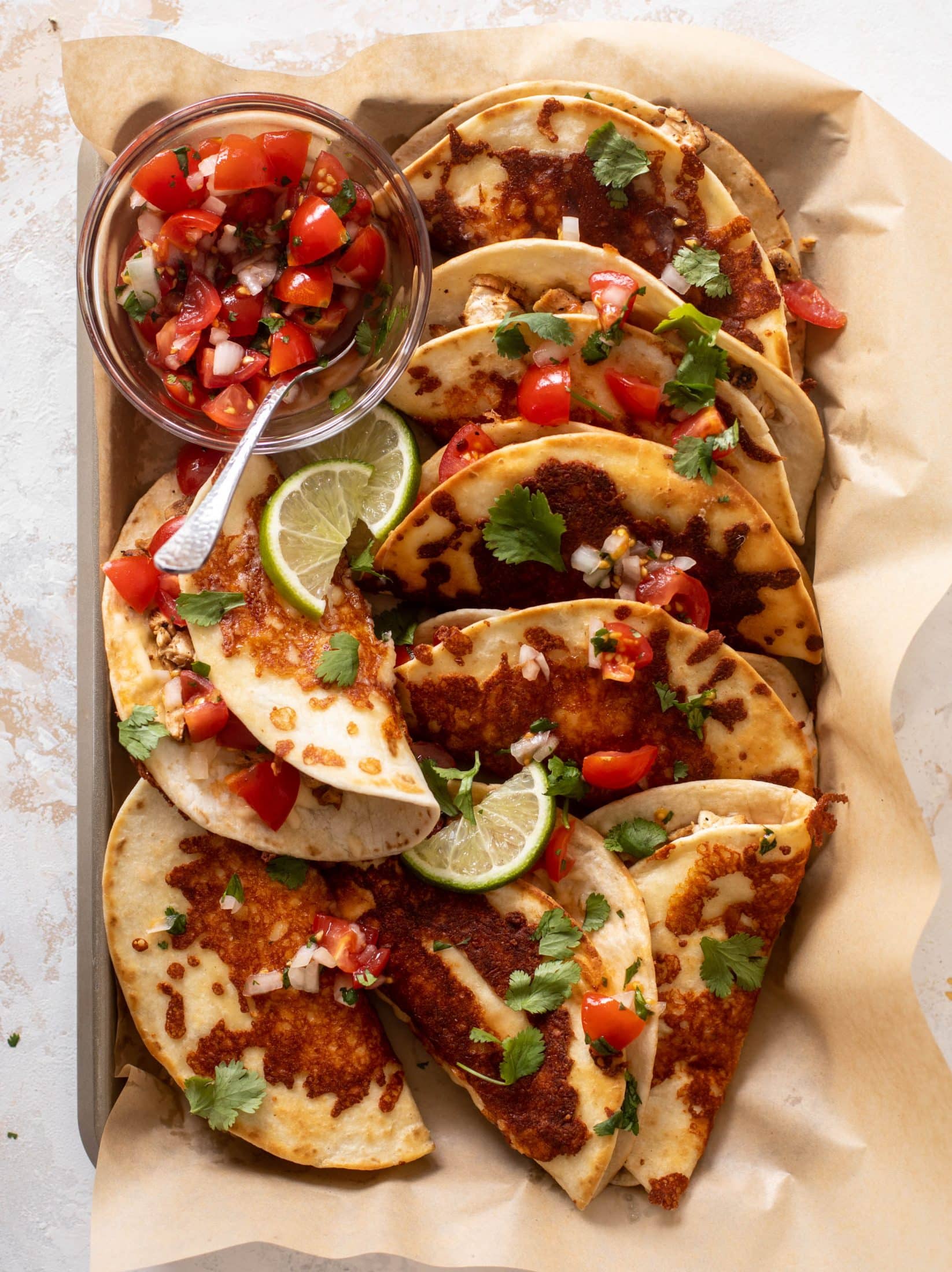 crispy cheesy chicken tacos