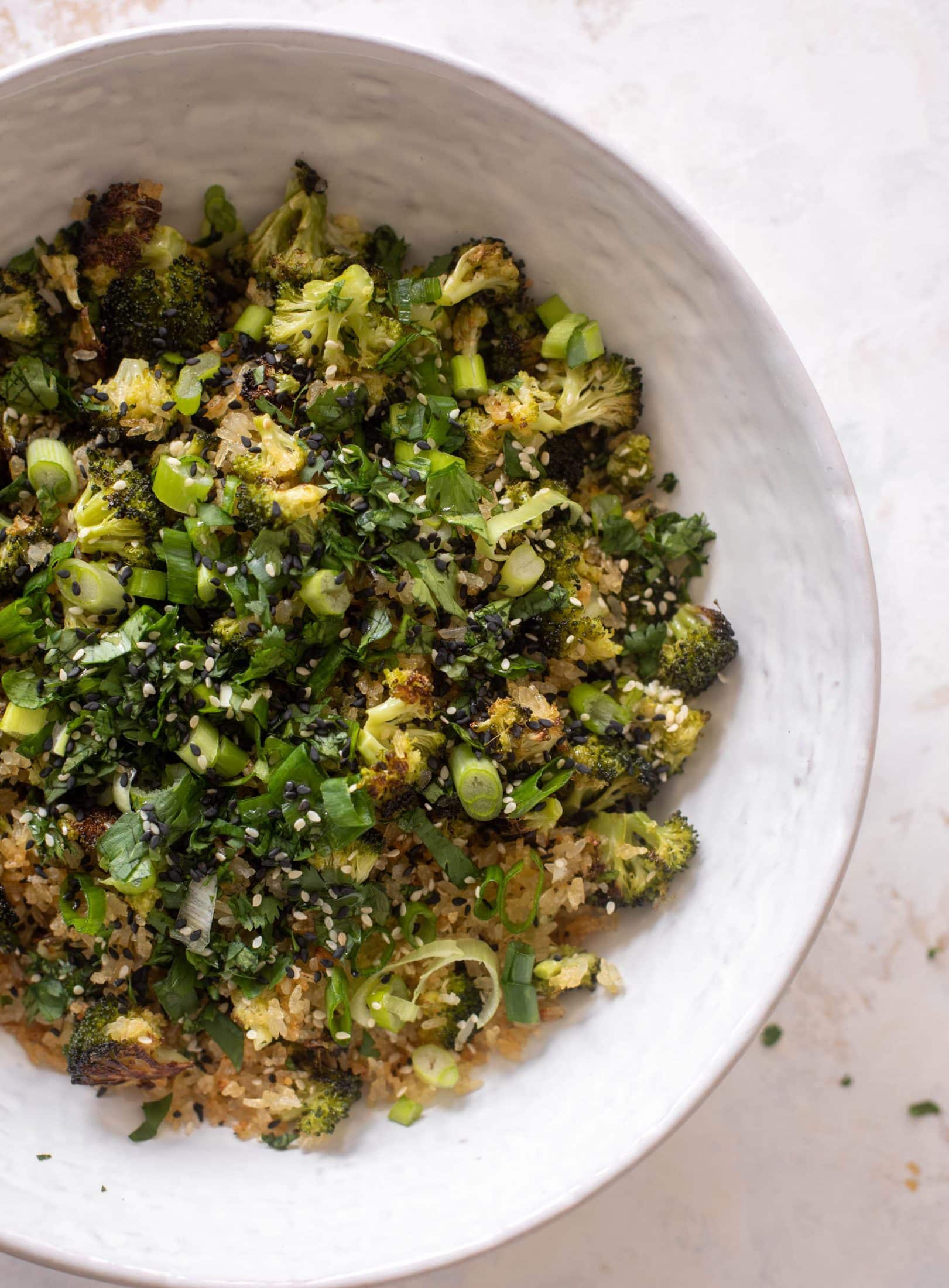 crispy rice broccoli salad