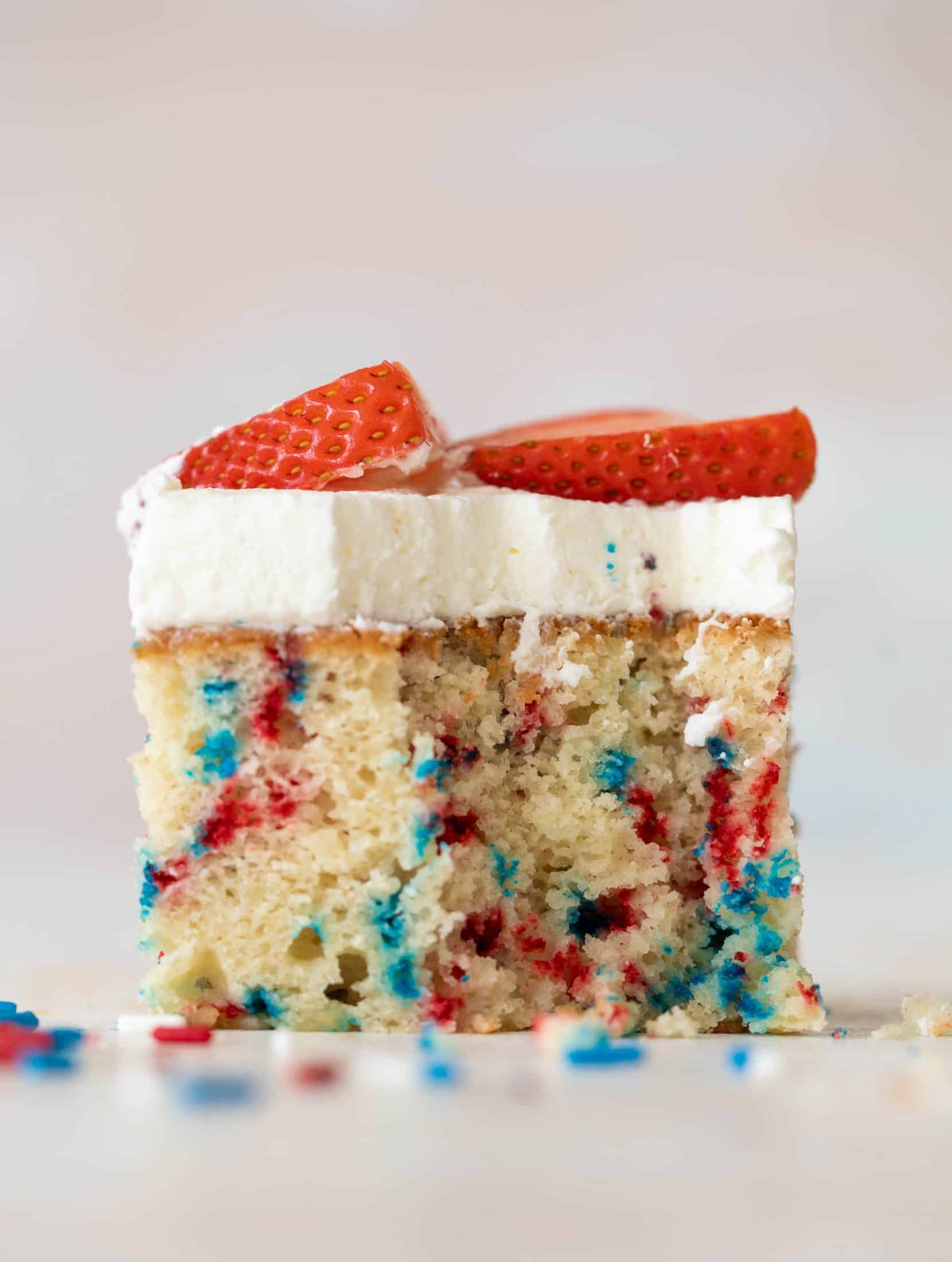 funfetti flag cake