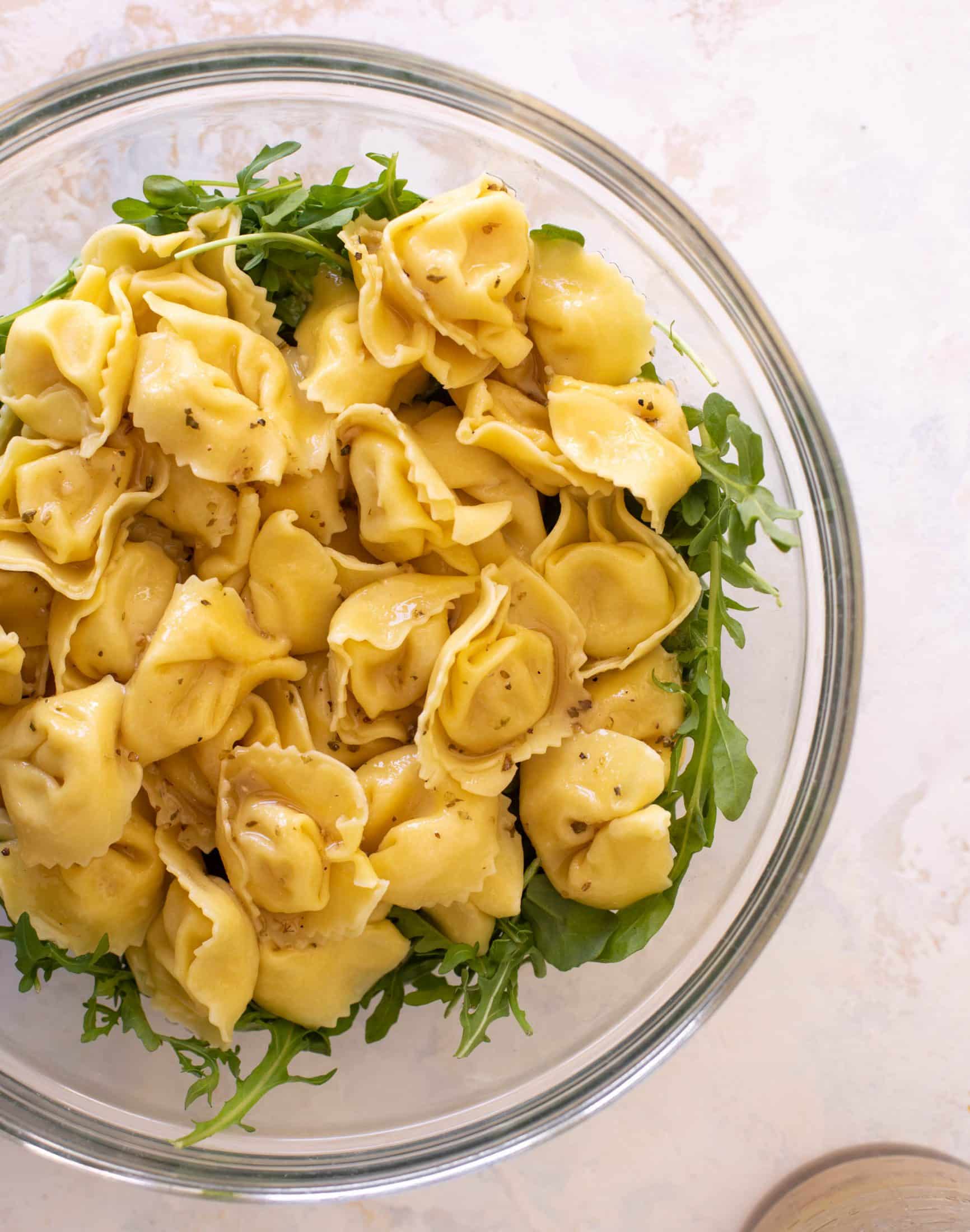 salami and red pepper tortellini salad