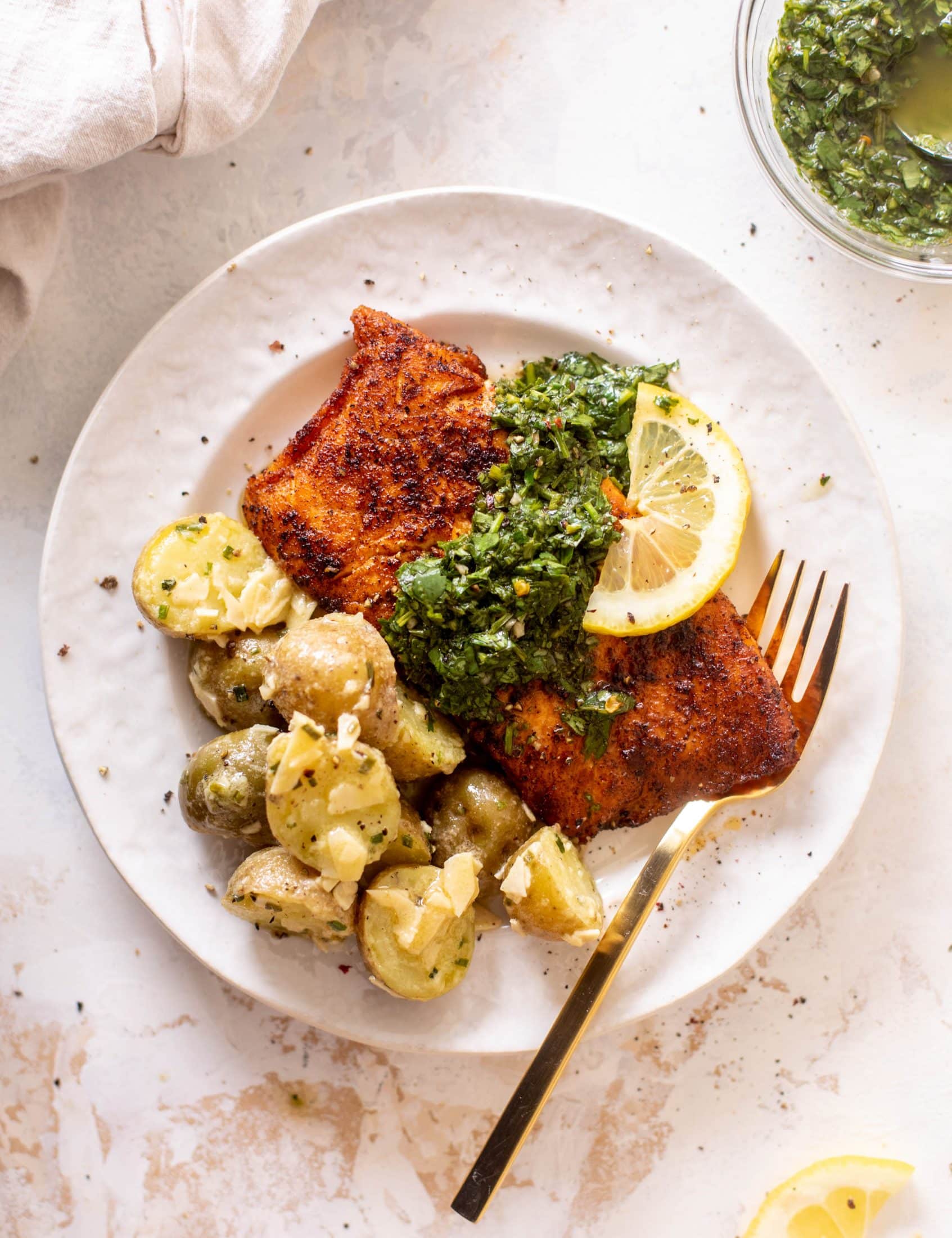 lemon chive potato salad