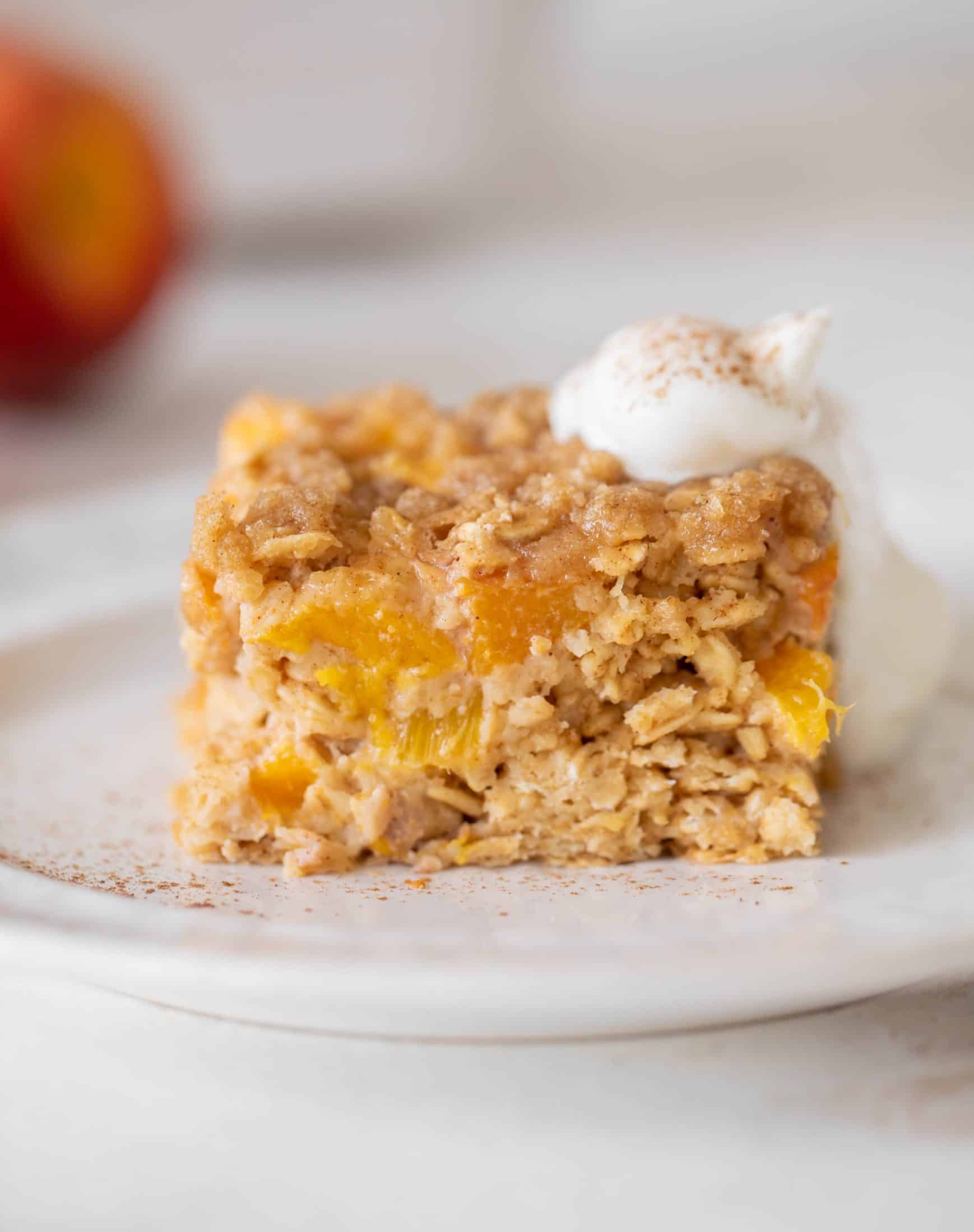peaches and cream baked oatmeal