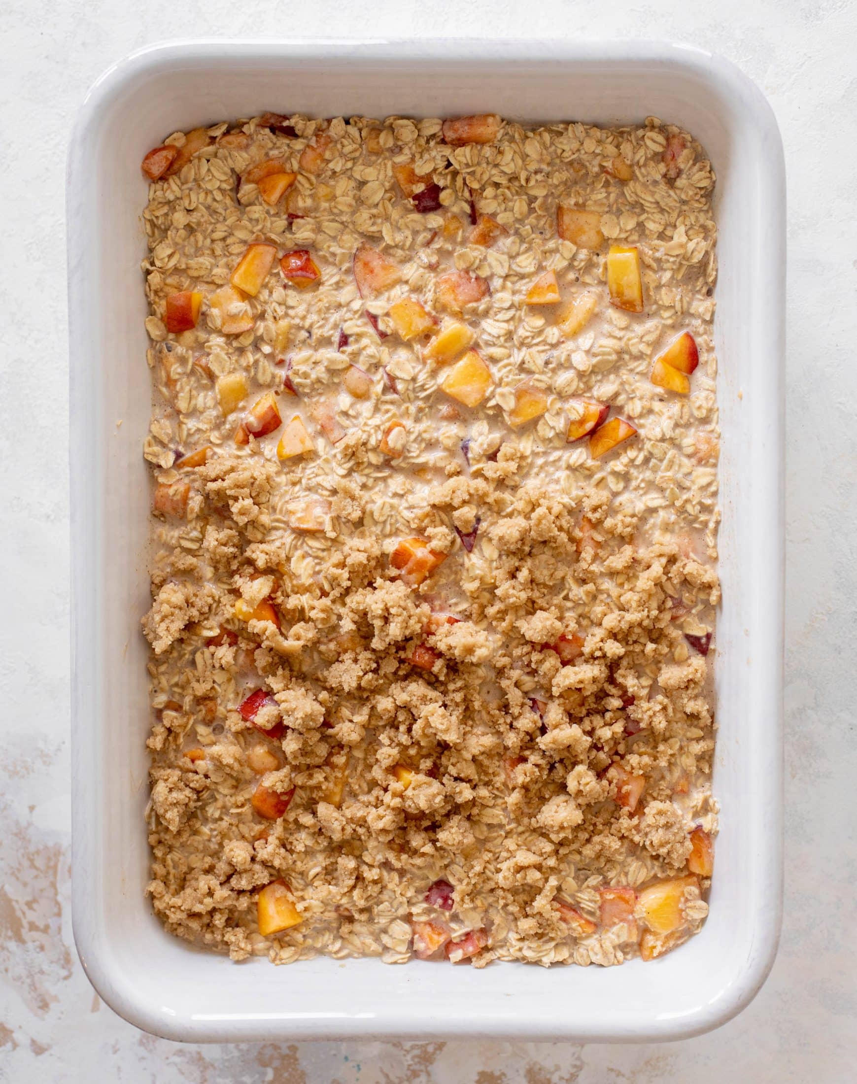 peaches and cream baked oatmeal
