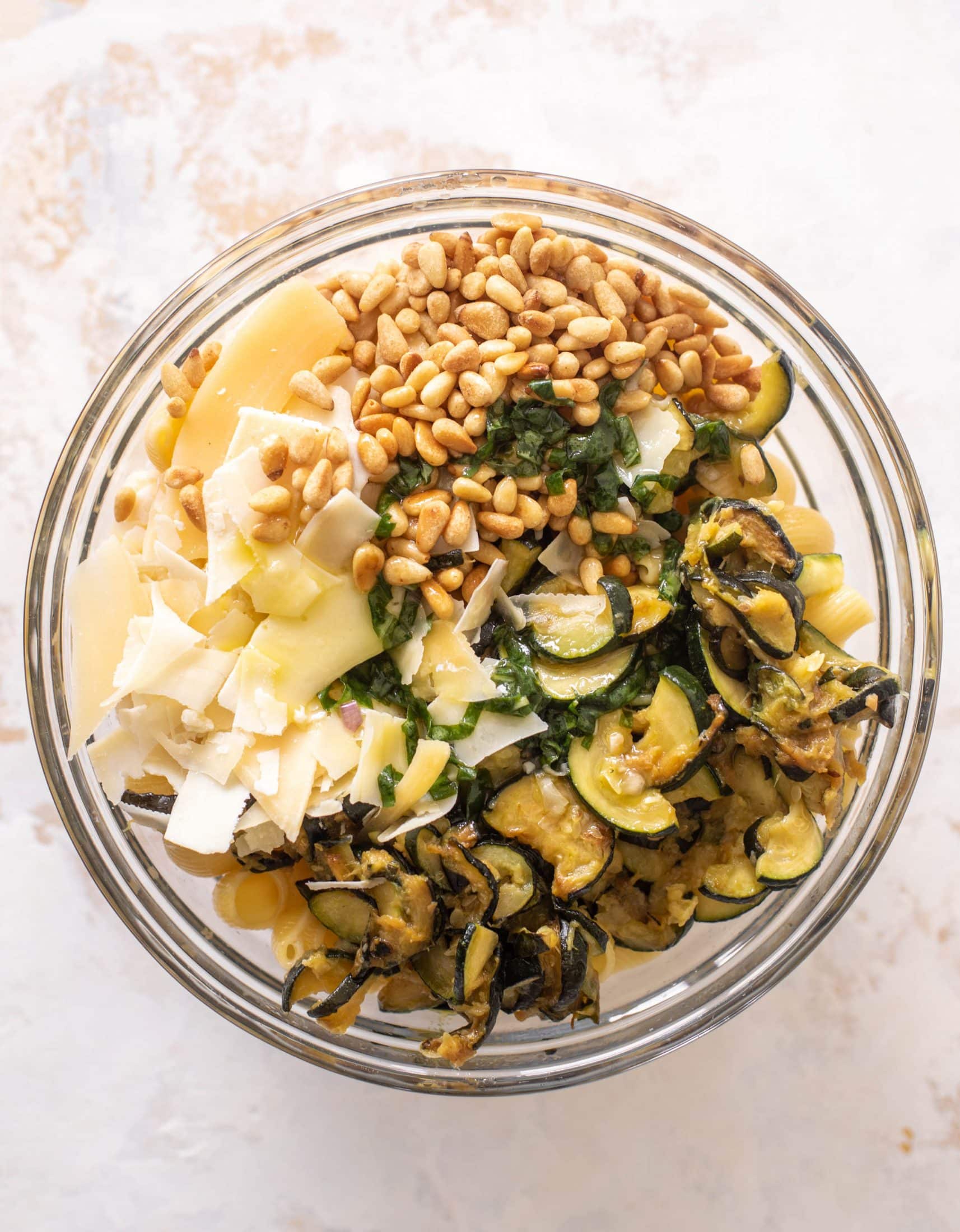 caramelized zucchini pasta salad