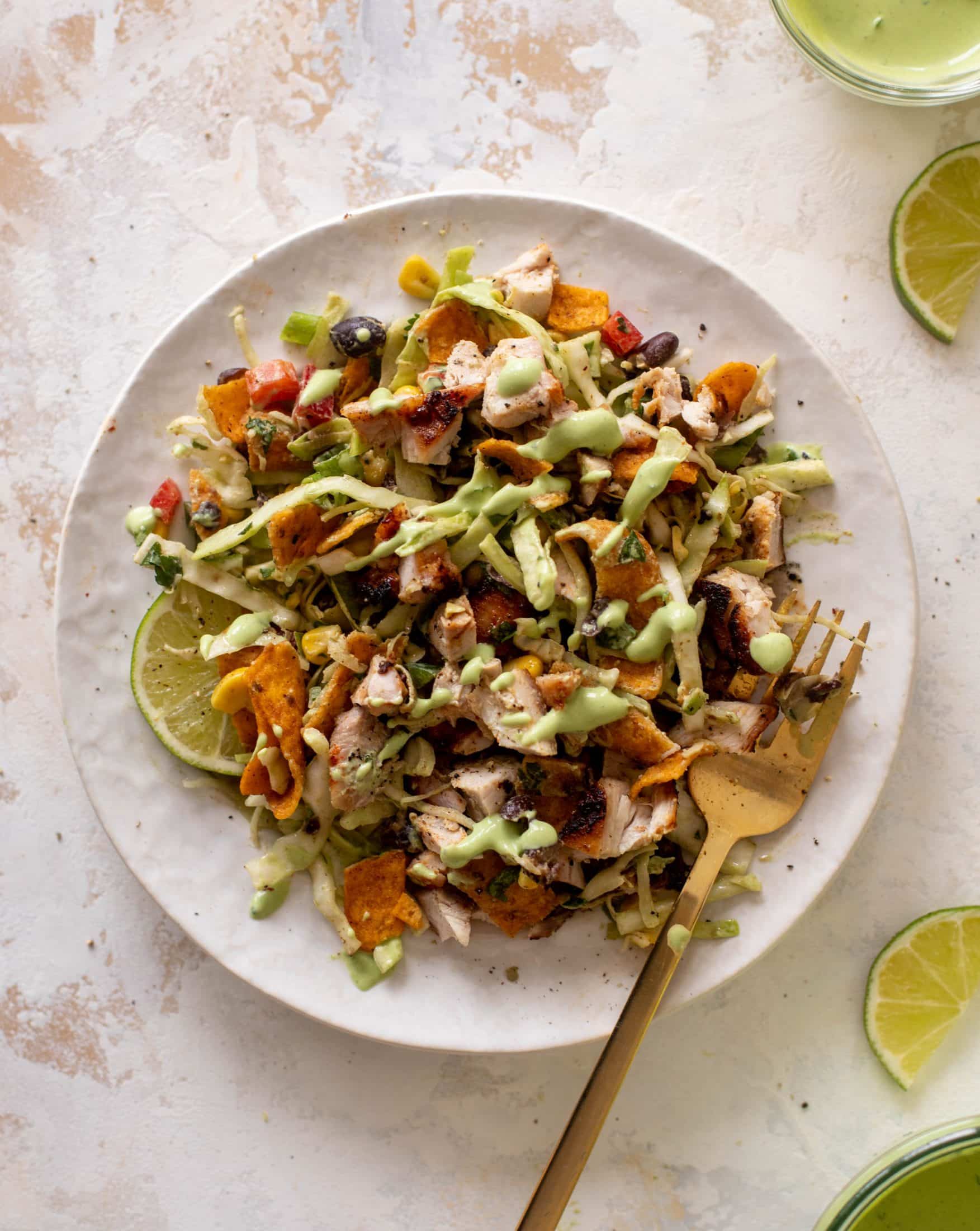 grilled taco chicken with frito slaw