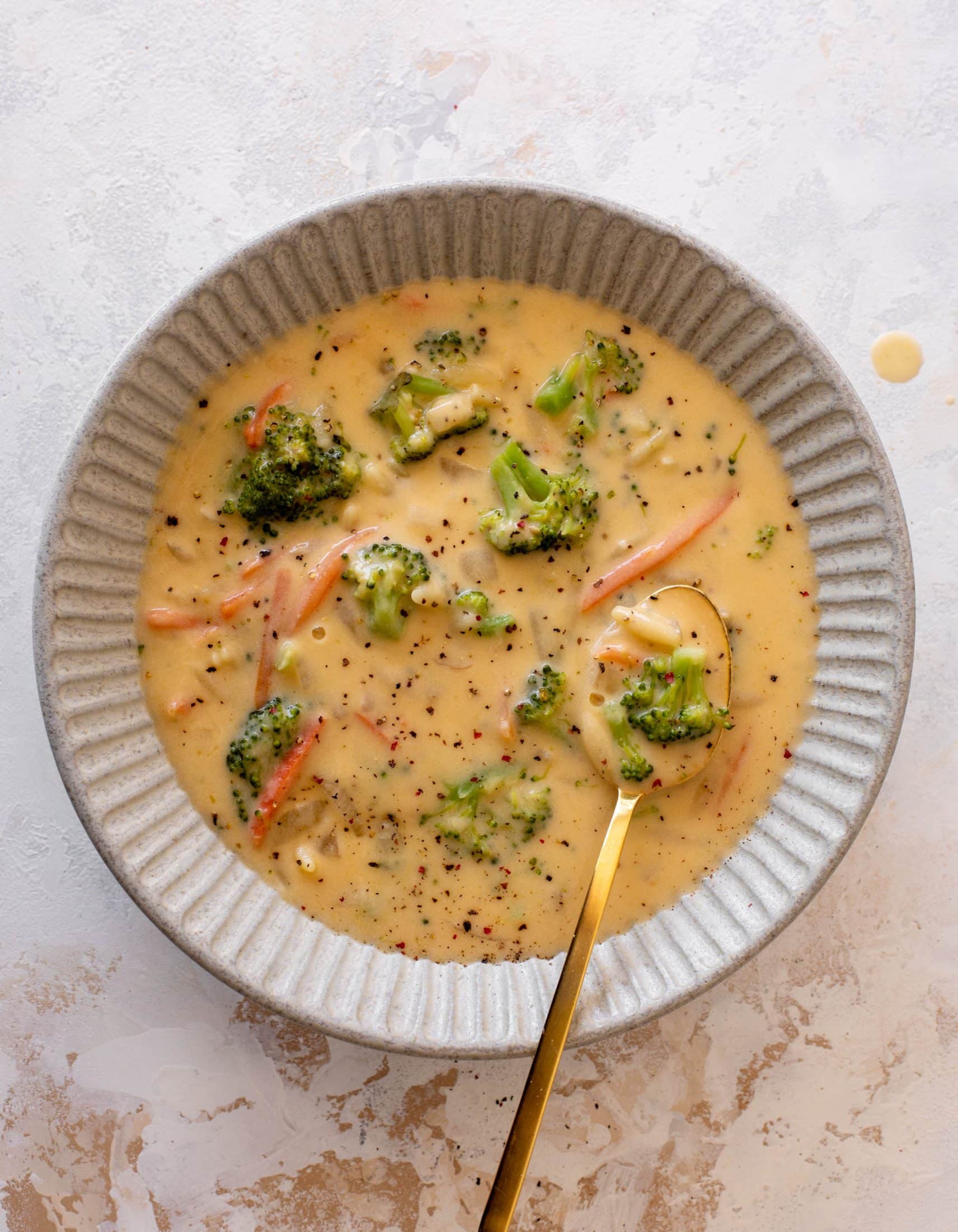 broccoli cheddar orzo soup
