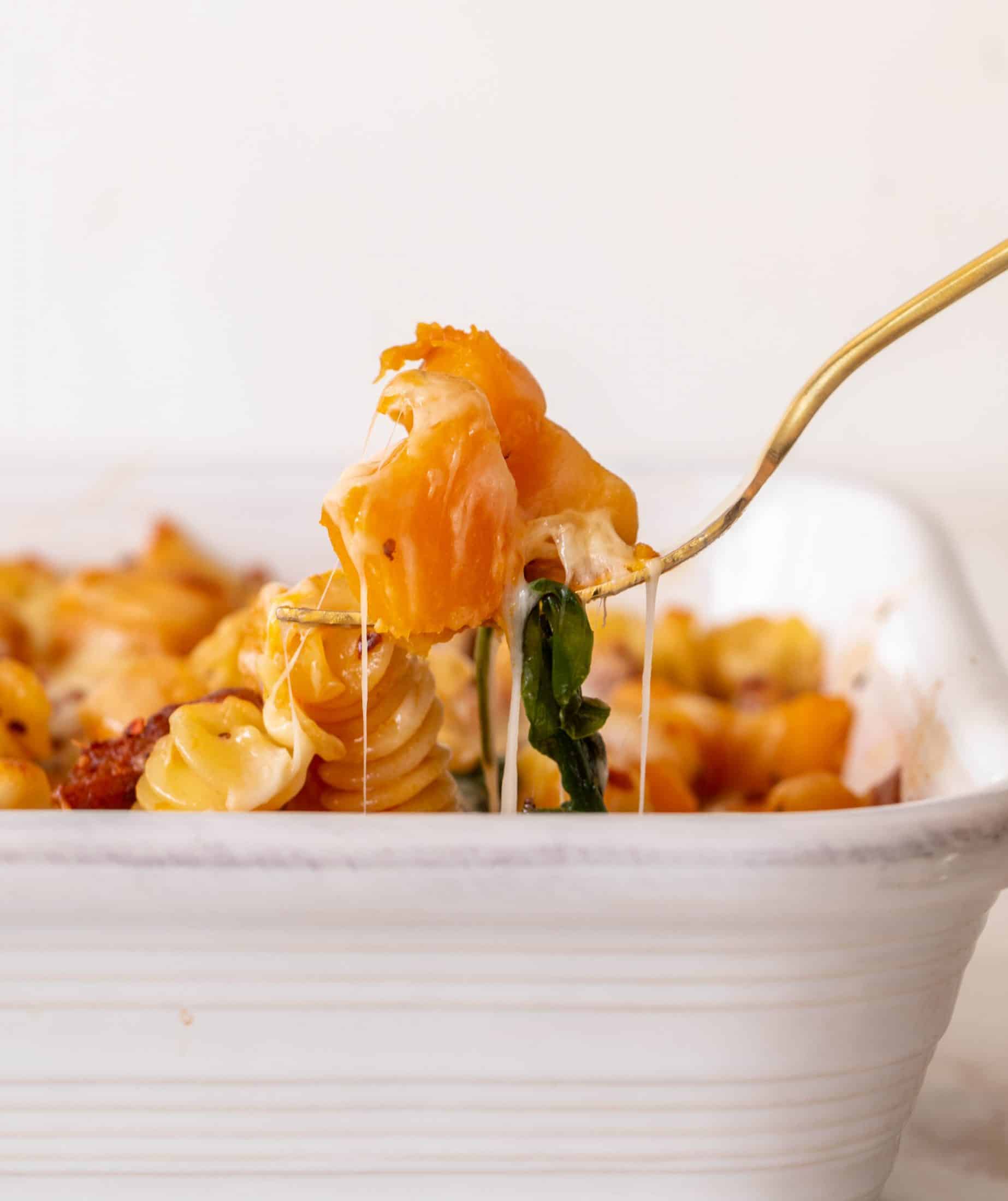 baked butternut squash sausage pasta