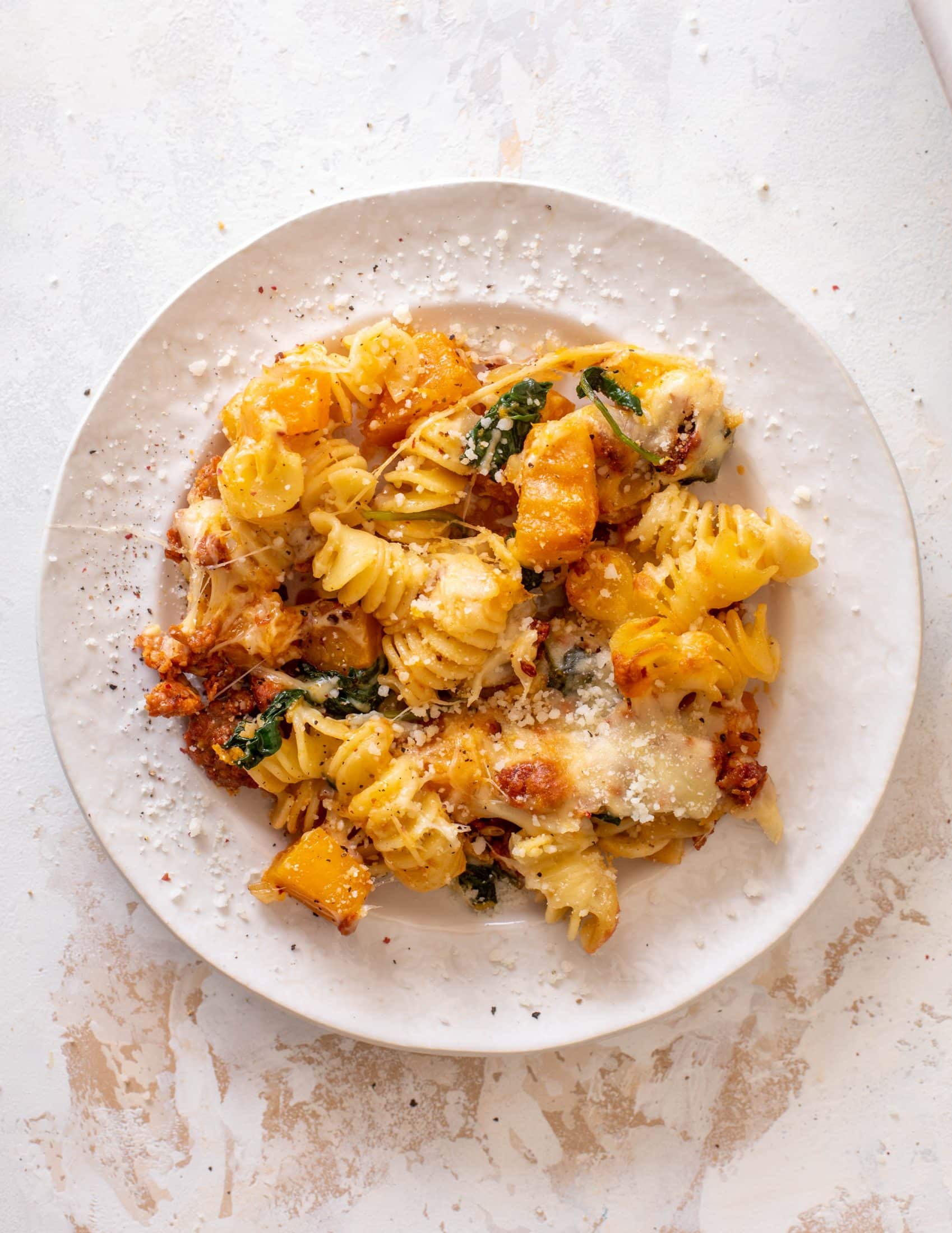 baked butternut squash sausage pasta